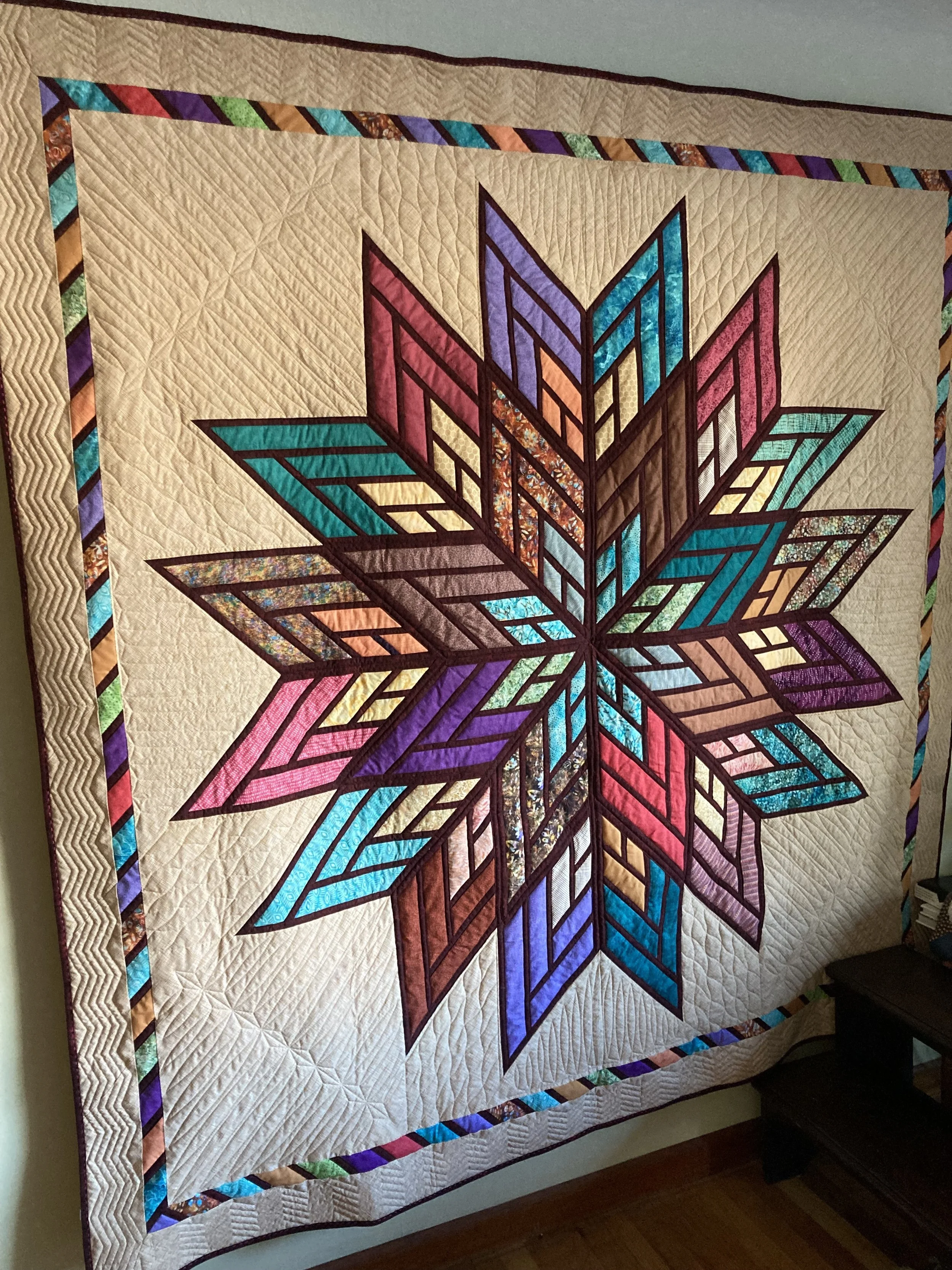 Fractured Star by Alison Nelson, Portland, OR 80" x 80"
