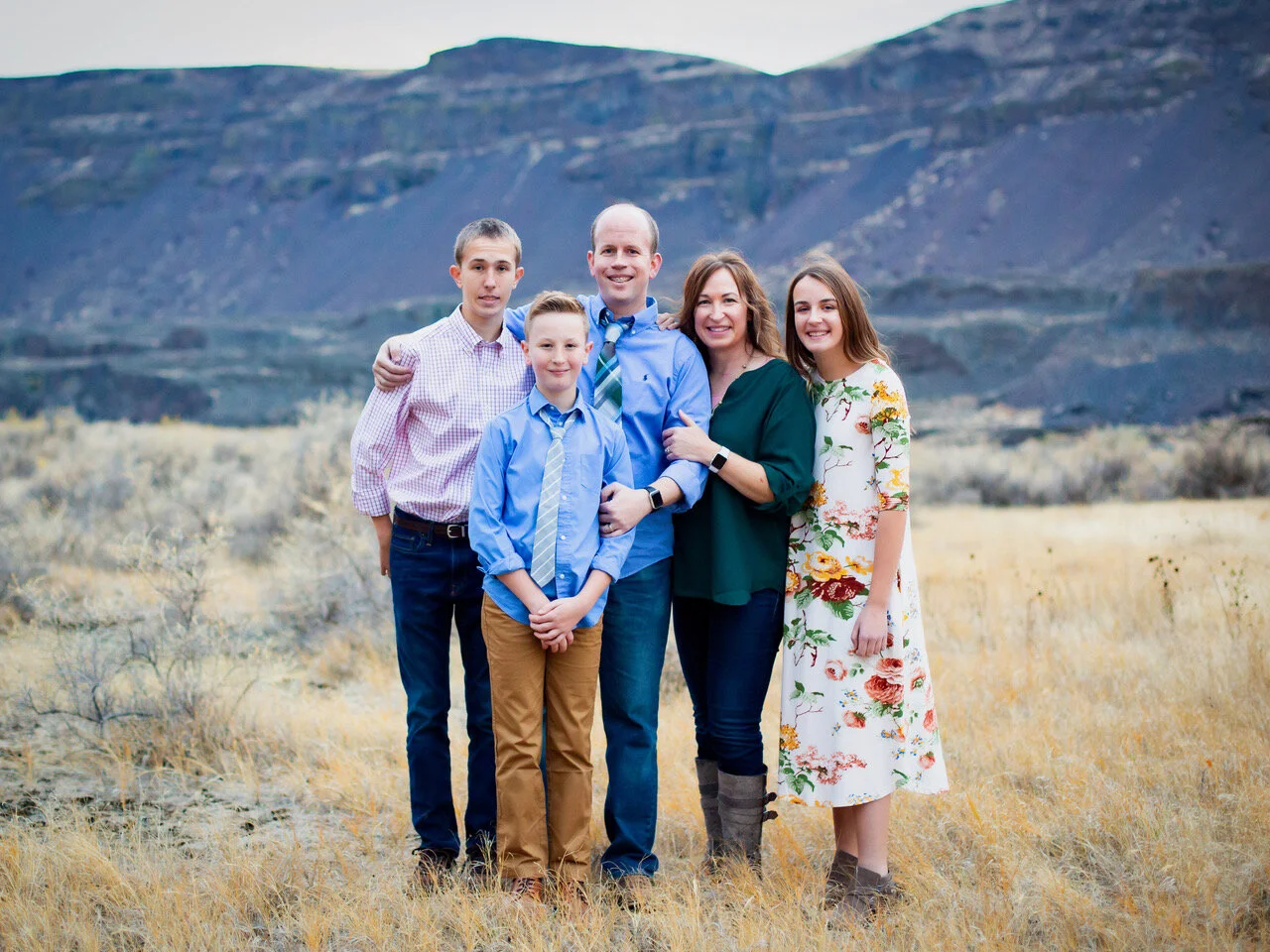 Dr. Jacobsen and his family in the Lower Grand Coulee