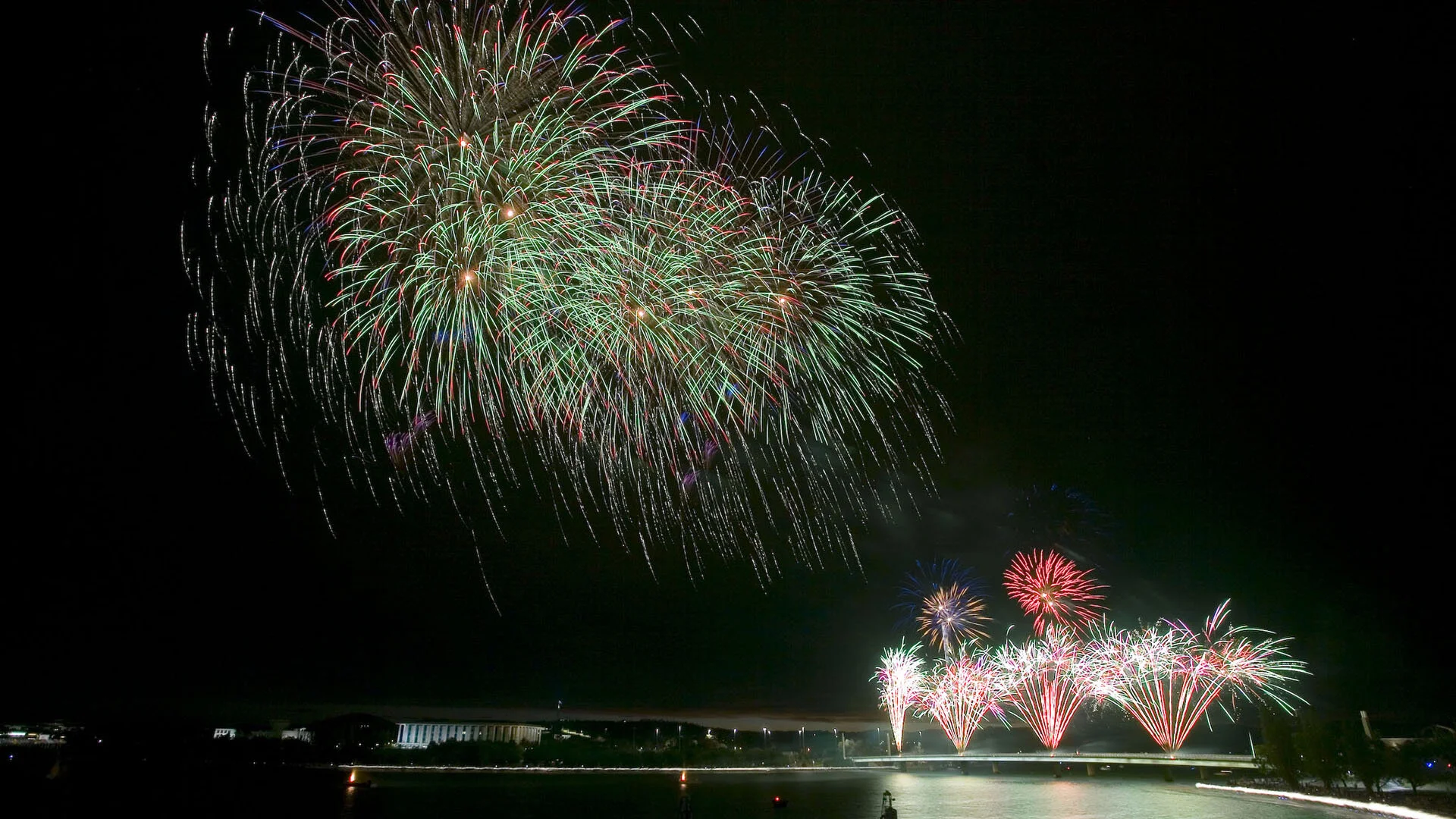 Australia Day Fireworks Canberra — Out