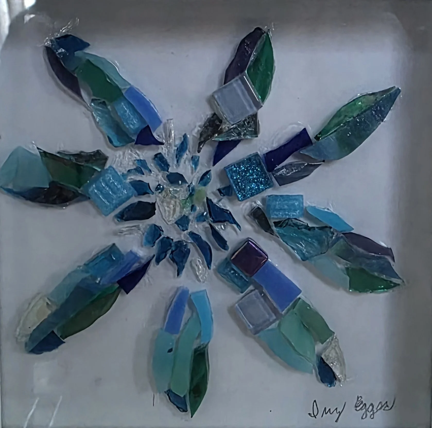 Glory of the Snow Mixed media mosaic