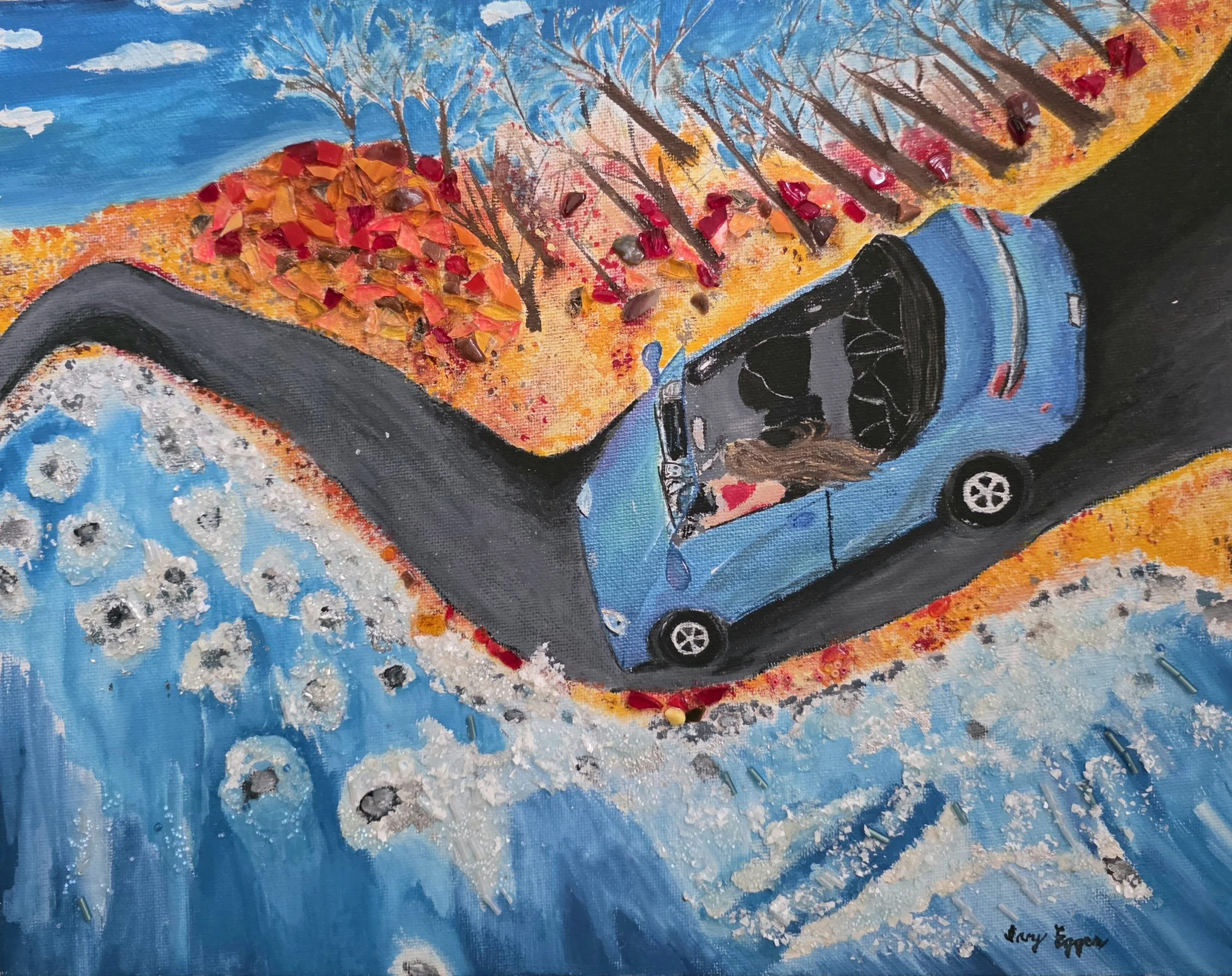 “Alter Ego” Mixed media mosaic Wall Art