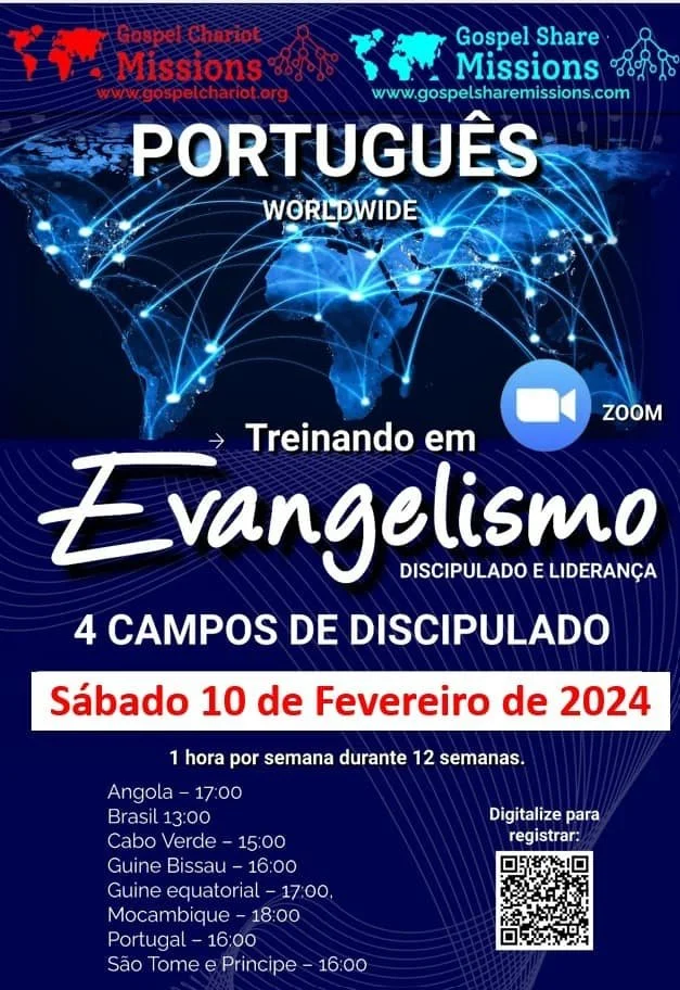 PORTUGUESE SPEAKING COUNTRIES WEEKLY ZOOM SATURDAY 4 FIELDS DISCIPLESHIP AND CHURCH MULTIPLICATION TRAINING