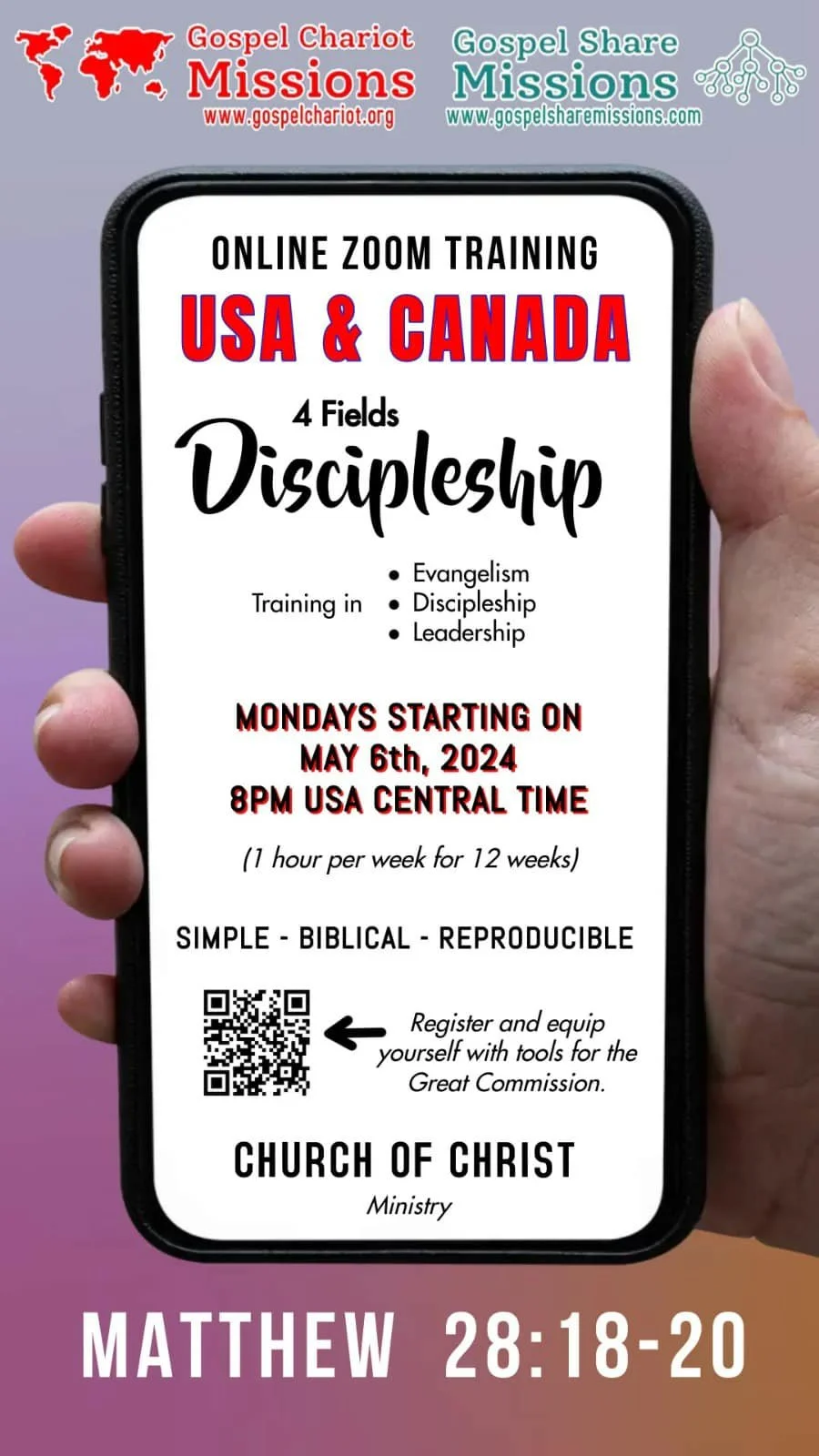 USA &amp; CANADA ZOOM TRAINING. OPEN ENROLLMENT. MAY 2024.