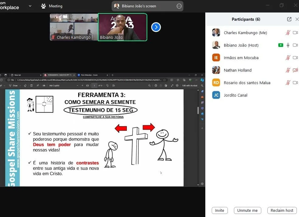PORTUGUESE SPEAKING WEEKLY SATURDAY 4 FIELDS DISCIPLESHIP AND CHURCH MULTIPLICATION ZOOM ONLINE TRAINING