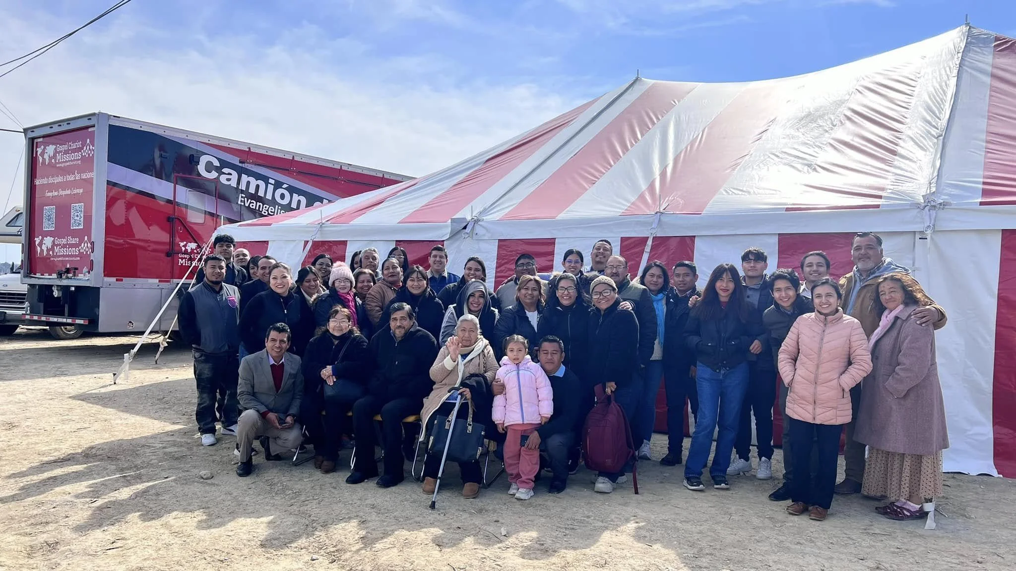 RAMOS ARIZPE COAHUILA MEXICO SUNDAY GATHERED ALL TOGETHER TO WORSHIP.