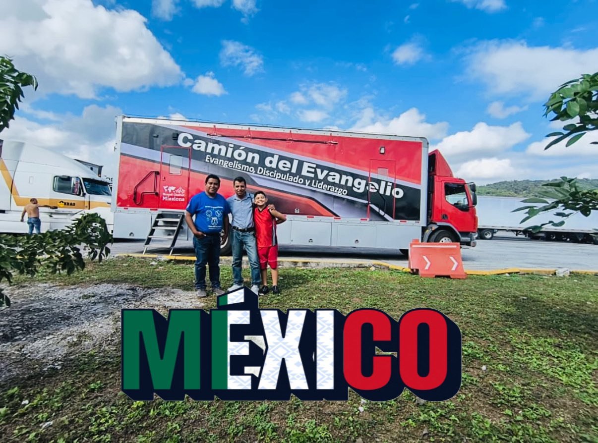 Mexico COATZACOALCOS VERACRUZ. GOSPEL CHARIOT/EVANGELISM TRUCK, WITH LOST SOULS IN MIND.