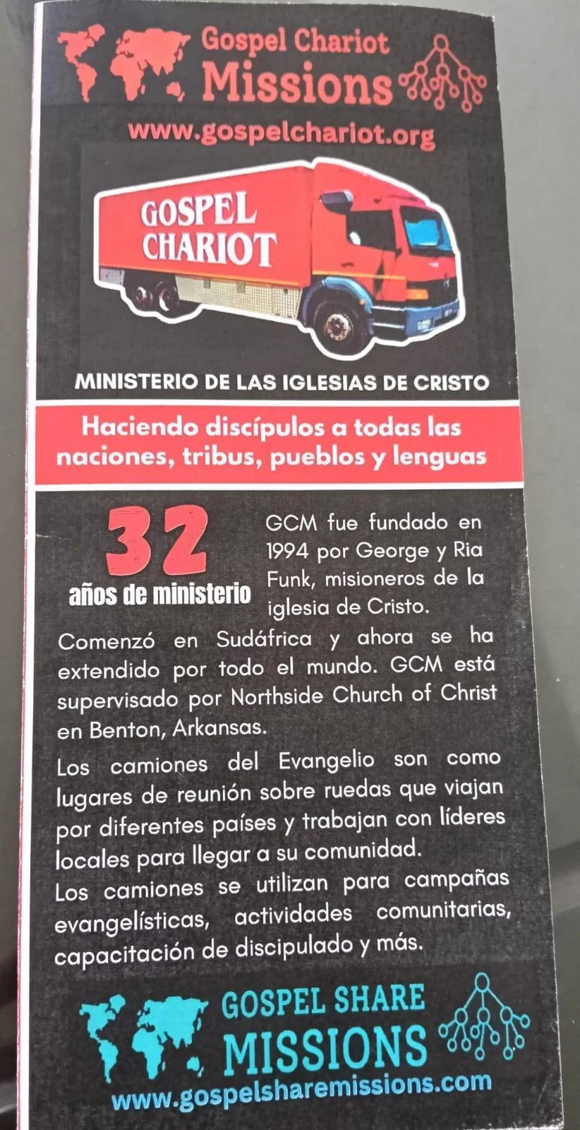 Gospel Chariot Share Latinoamérica Missions