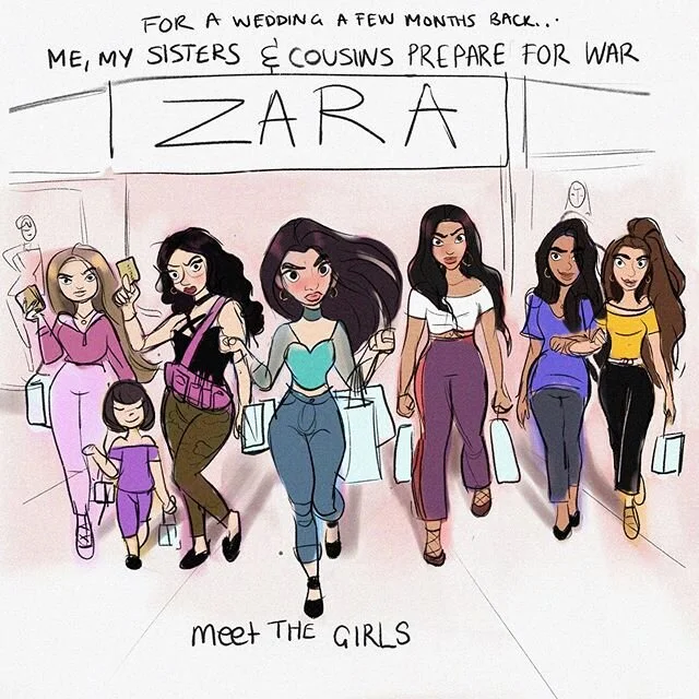 This is what happens when Arab girls go shopping 🙊

Also rip to me drawing so many people in a frame stressed me outtttt.

#art#drawing#comicsofinstagram #comics#artistsoninstagram #animation#arab#storyboard