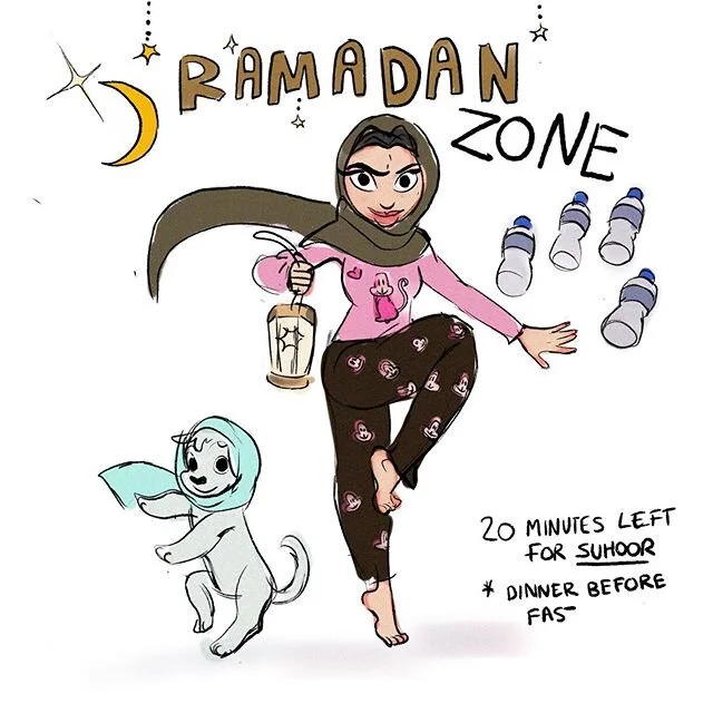 Ramadan habits 😳🌙 #art#comic#comicsofinstagram #ramadan #quarantine #artistsoninstagram #comicart #comicpage #comicartist