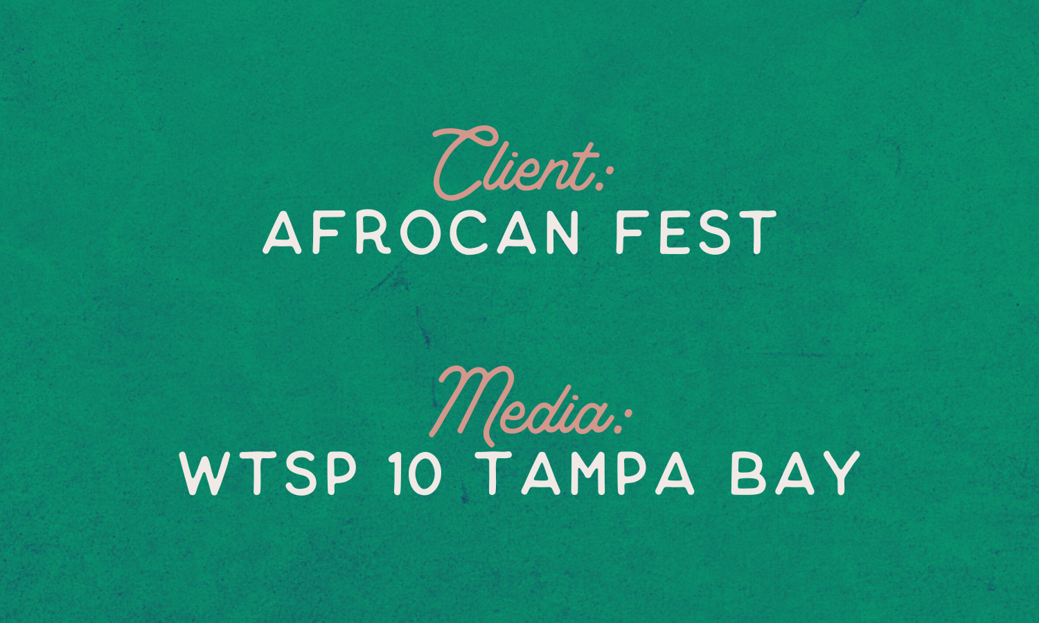 WTSP Channel 10 Tampa Bay Great Day Live: AfroCan Festival