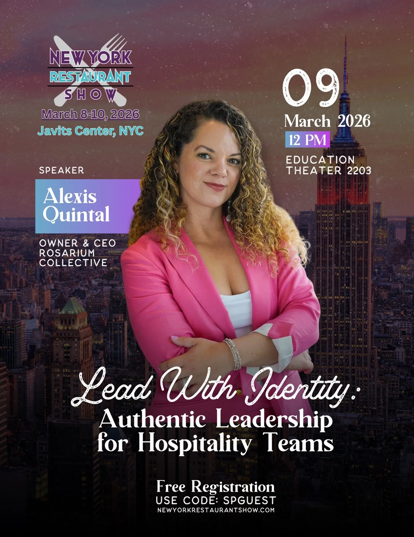 Our CEO is taking on New York! 🗽

@alexis.rose.quintal, Owner &amp; CEO of Rosarium Collective, is stepping onto the stage at the @newyorkrestaurantshow Show on March 9, 2026 at 12 PM.

She&rsquo;ll be leading the conversation on &ldquo;Lead With Id