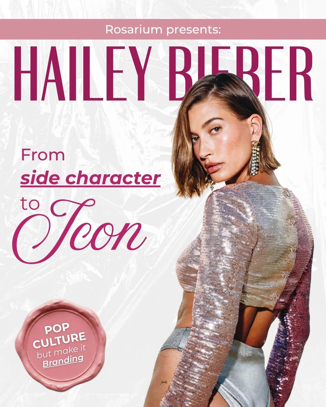 JUNE POP CULTURE MOMENT ⭐

Let's dive into @haileybieber and @rhode. The products themselves are simple, but her image is so closely tied to the brand that people instantly recognize and associate the products with her. From the packaging to the aest