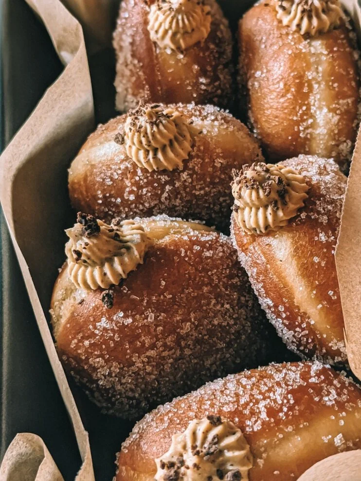 Tiramisu &amp; White Chocolate Brioche Donuts