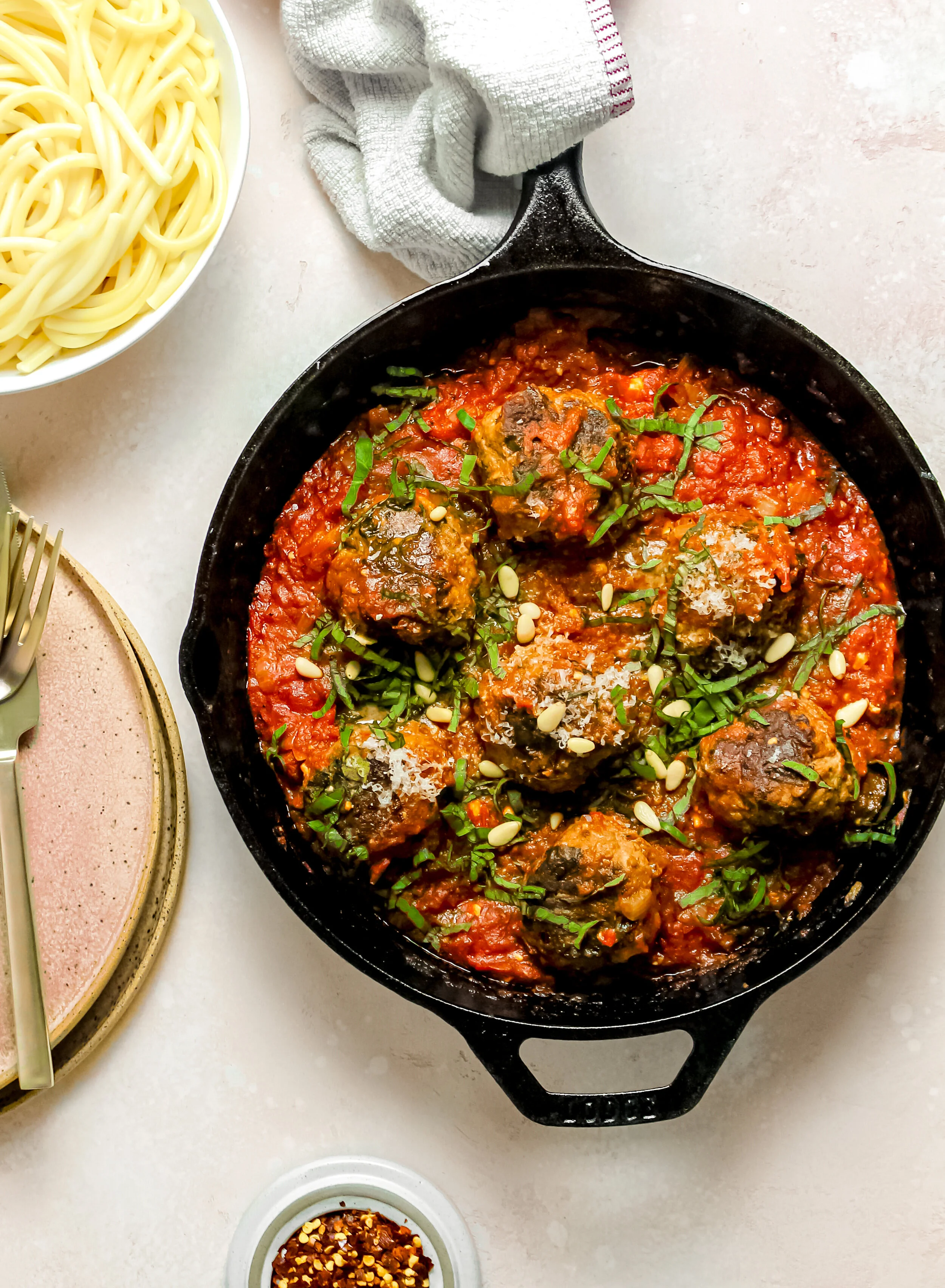 Harissa Meatballs in Spicy Tomato Sauce (Paleo)