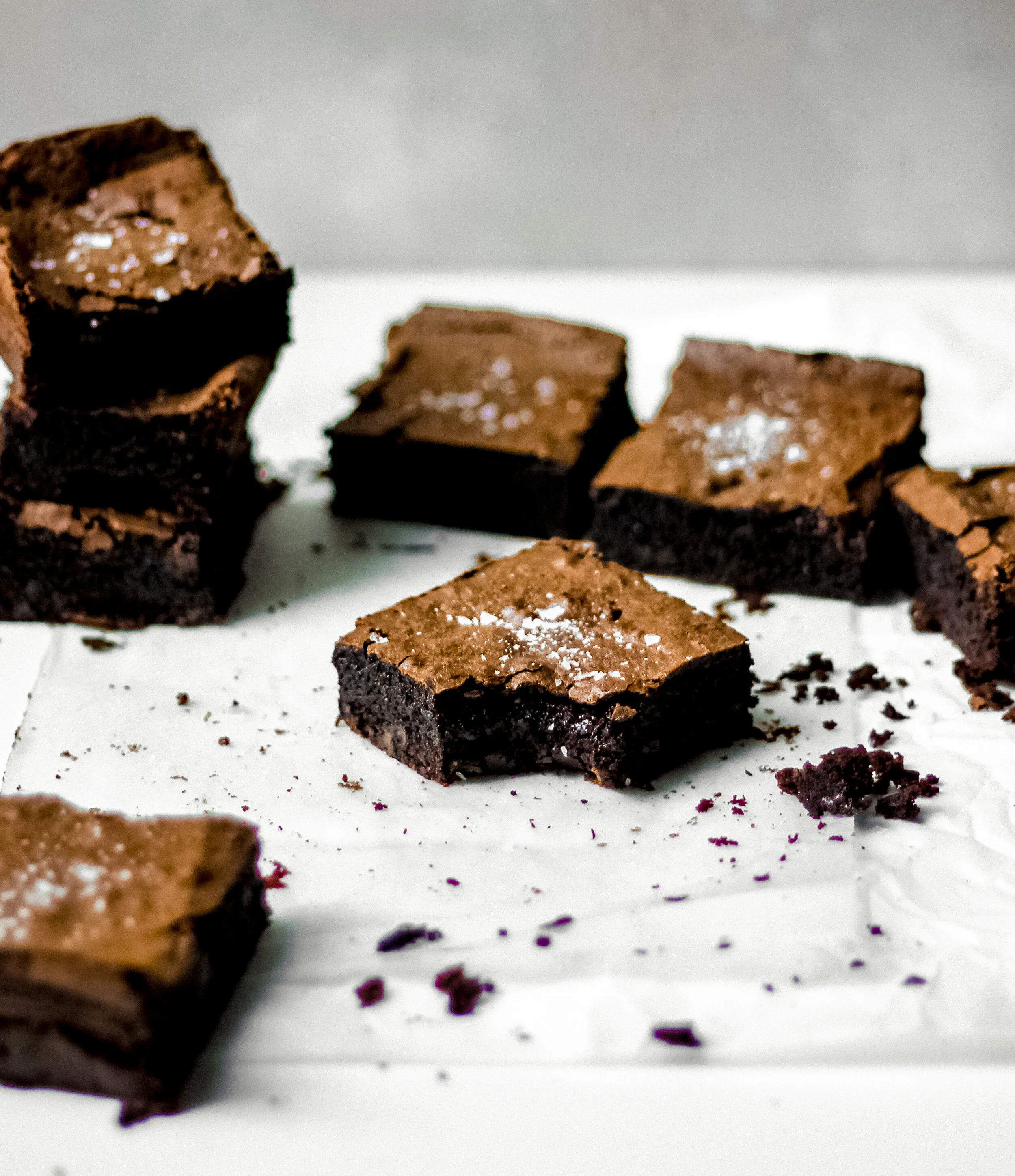 Crackle Top Fudge Brownies (Paleo)