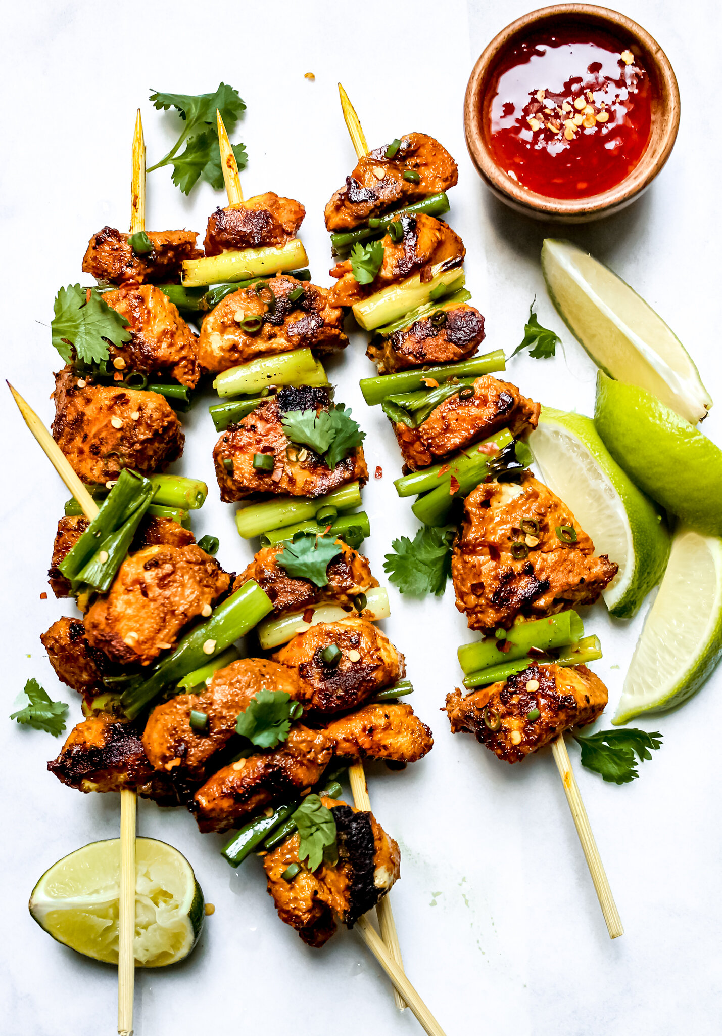 When you taste these skewers, you’ll literally have outdone yourself. They’re ridiculously good and the paste can be reinterpreted and used for curries, noodles, and most Thai dishes.