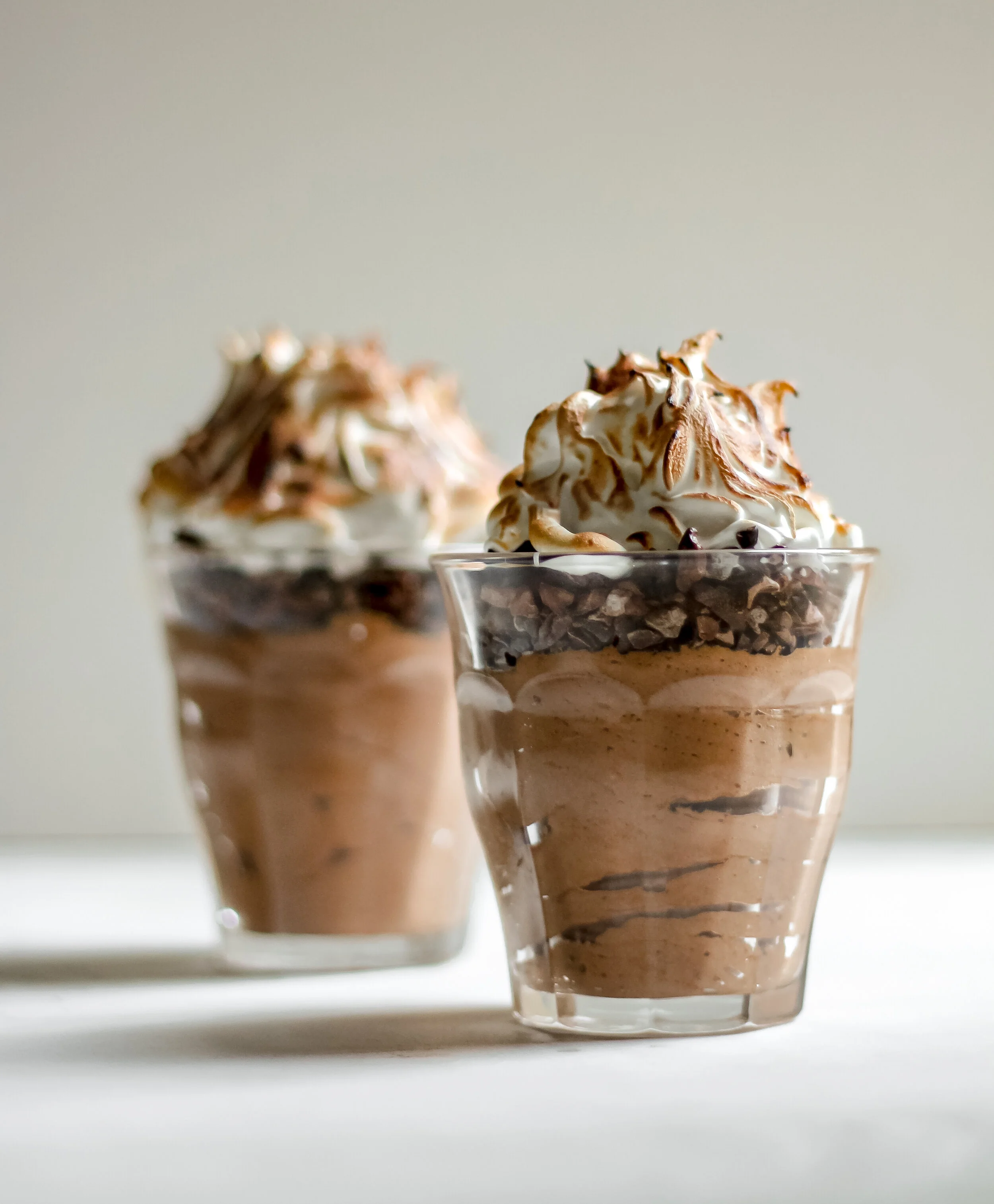 Mocha Coffee Mousse w/ Toasted Meringue (Paleo)
