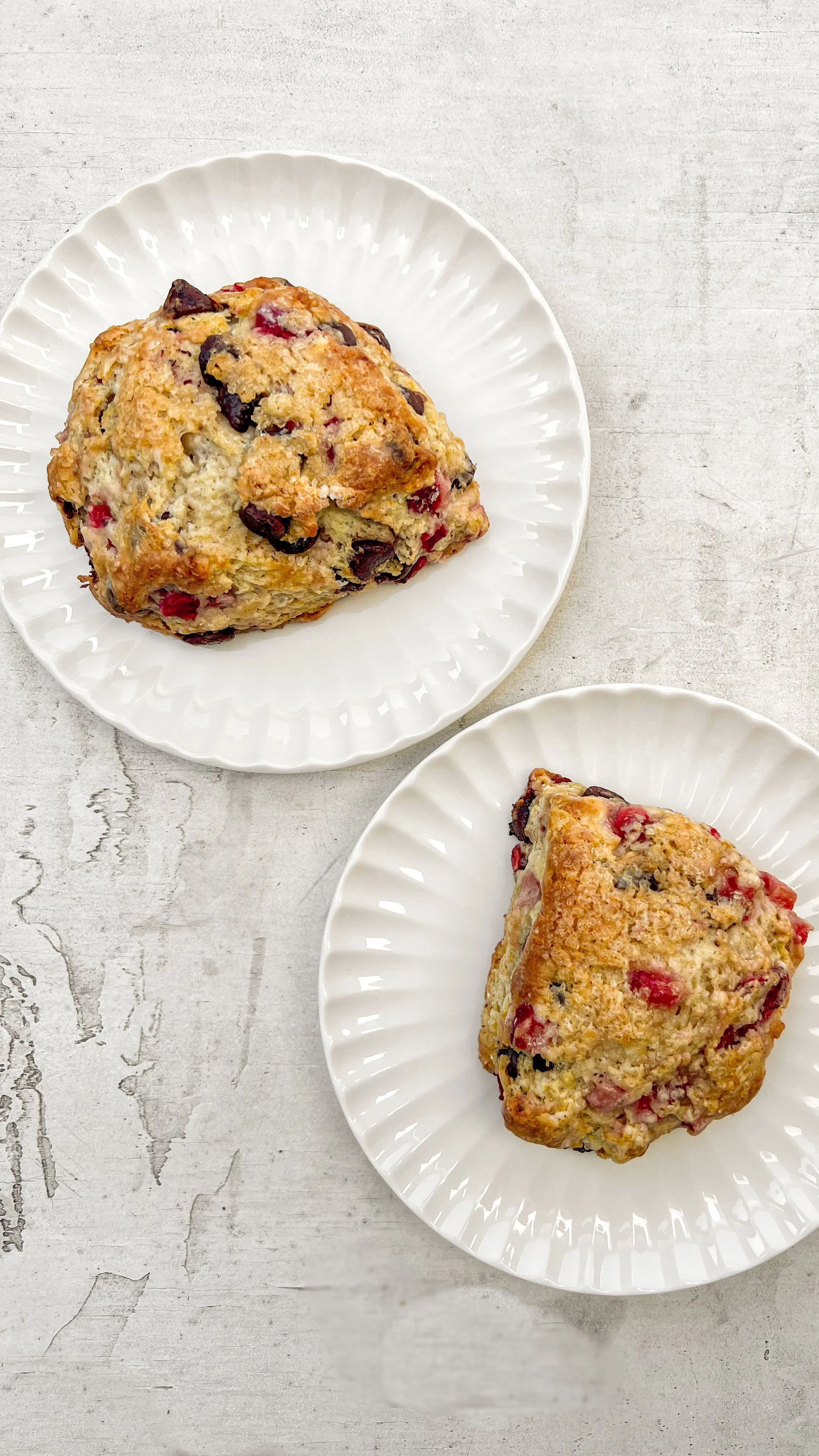 Strawberry and Dark Chocolate Scones