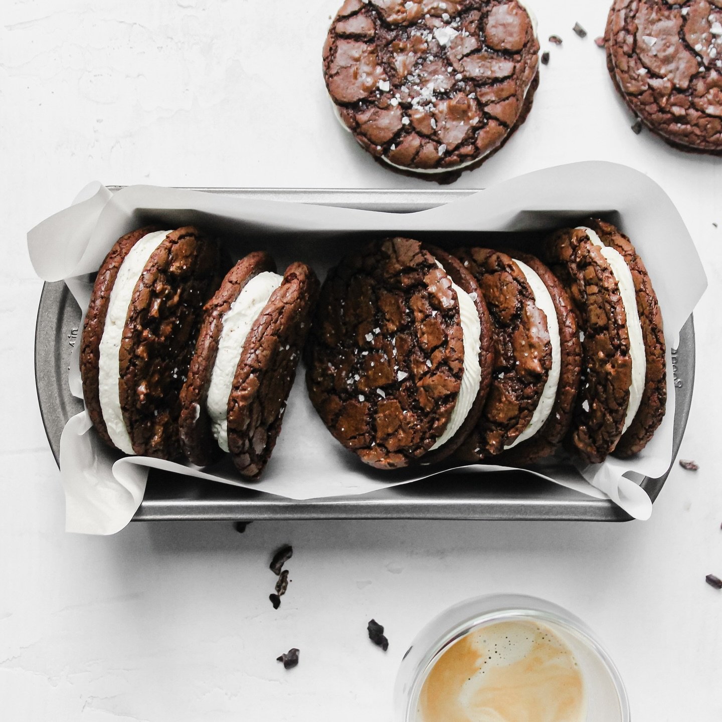 it&rsquo;s cookie box season, and these Tiramisu Brownie Crinkle Cookies are your best bet. A creamy vanilla-bean speckled filling sandwiched by rich, fudgey and crackly cookies. You&rsquo;ll make them for the cookie box but promptly hoard them all t