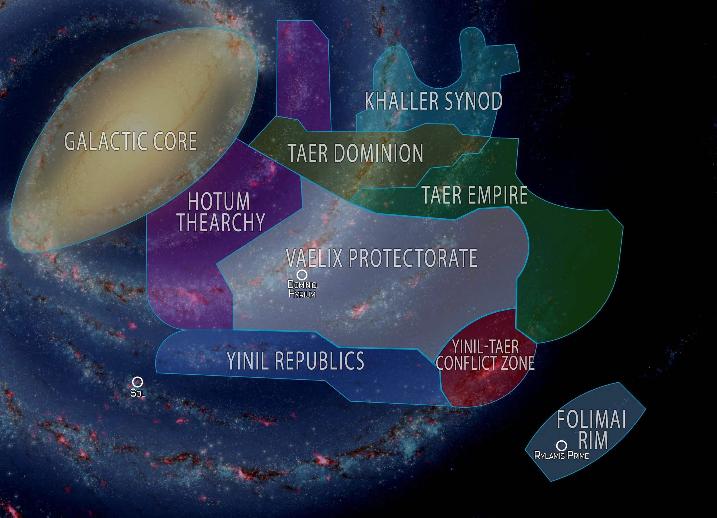 Galactic map of Stellarforged Book 1