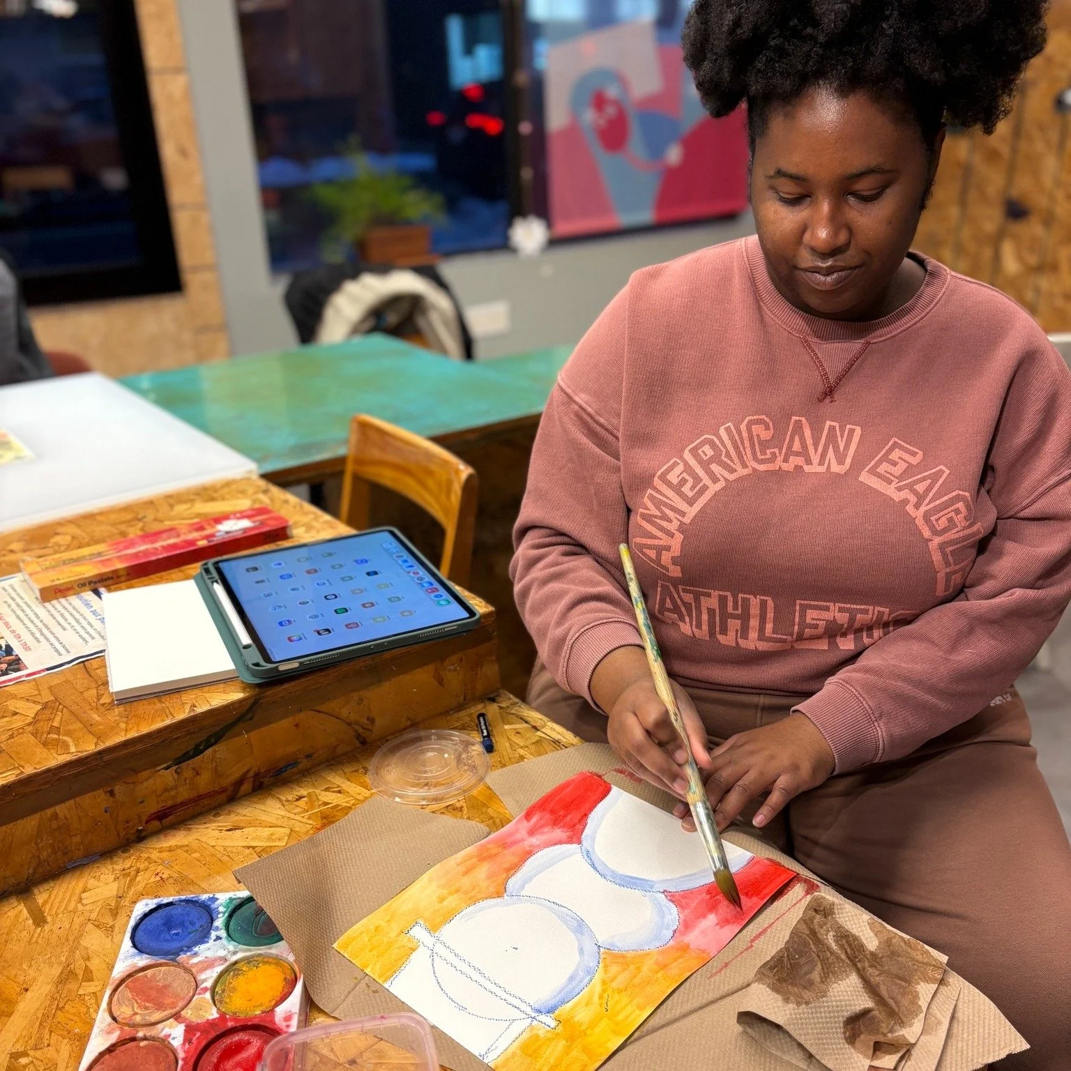 Temp&eacute;rature parfaite pour cr&eacute;er!

Peinture avec Jacara au Coin Cr&eacute;atif, biscuits avec Marie-Pier en cuisine&hellip; 💛
Vive les lundis &agrave; La Cabane! 🎨🍪