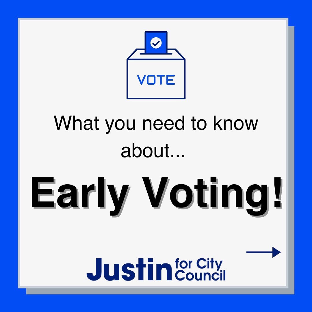 Including today, you can early vote for another four days! It&rsquo;s a great way to miss the Election Day rush, and it gives you a free pass to stop being bothered by campaigns! And remember, rank Justin #1 on your ballot!

#Together39 #KrebsForCoun