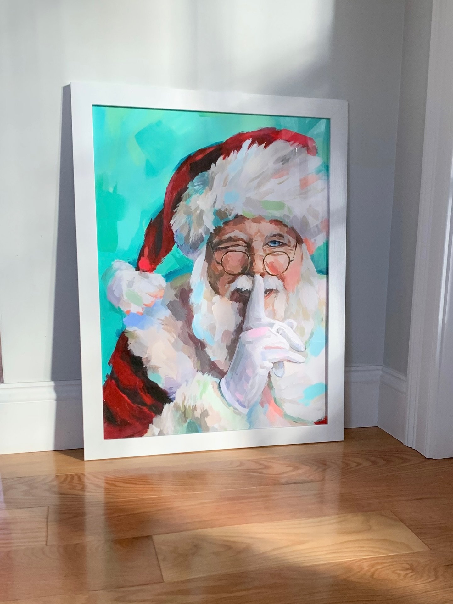 Santa keeping the holidays fresh AND classy.  If you&rsquo;re looking for a little seasonal magic, my gift shop has prints of the big guy ready to ship. 

And don&rsquo;t feel guilty if he stays up past December&hellip; I fully support year-round San