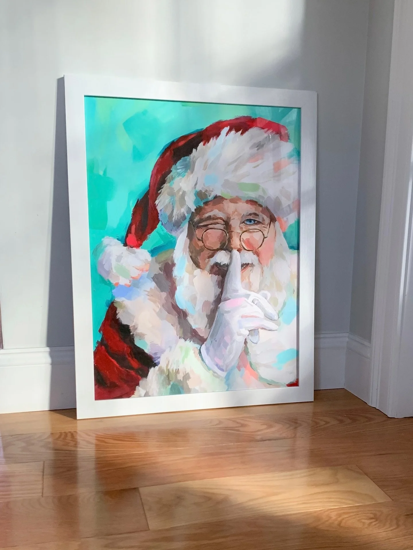 Santa keeping the holidays fresh AND classy.  If you&rsquo;re looking for a little seasonal magic, my gift shop has prints of the big guy ready to ship. 

And don&rsquo;t feel guilty if he stays up past December&hellip; I fully support year-round San