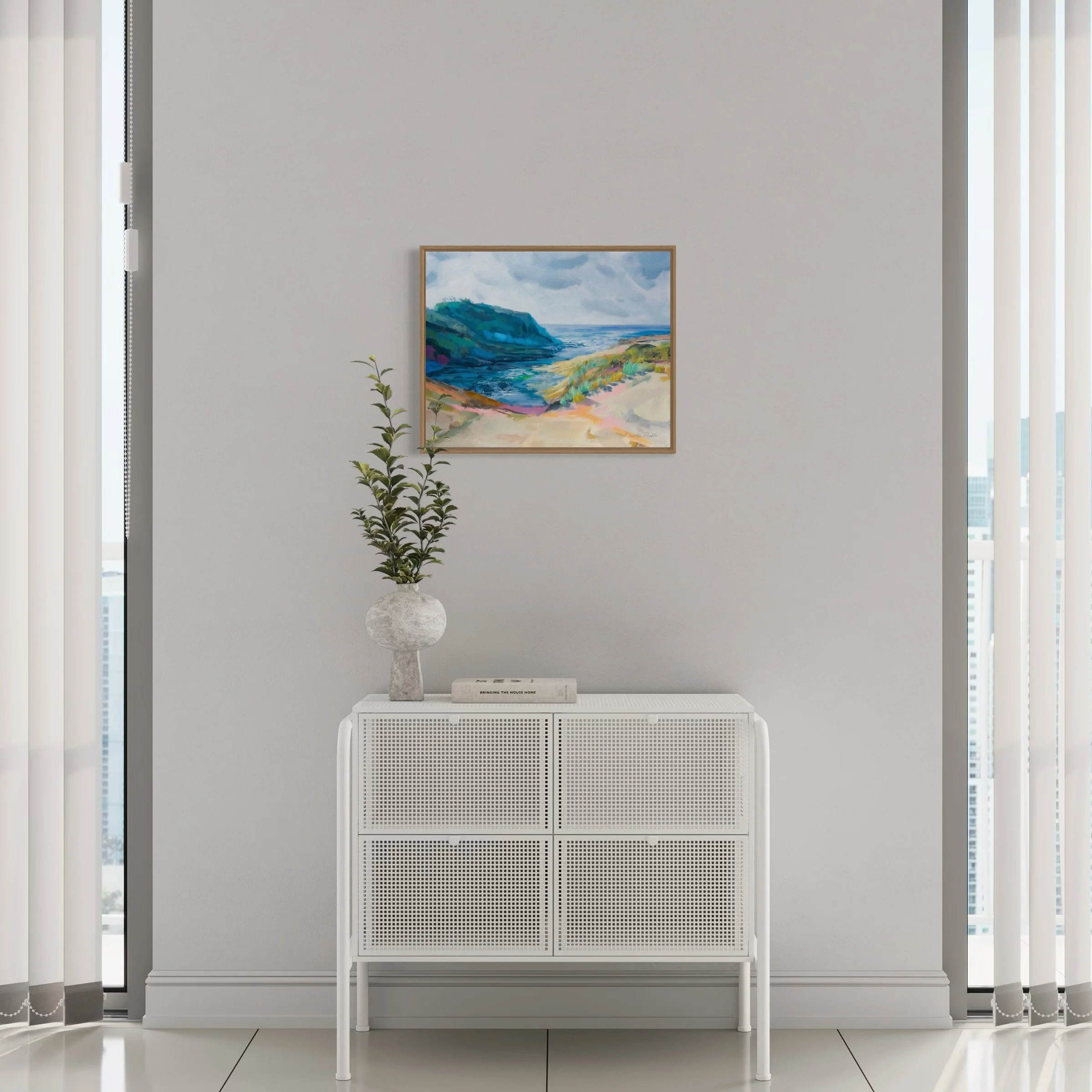 Expressive coastal painting by artist Kristen Preble