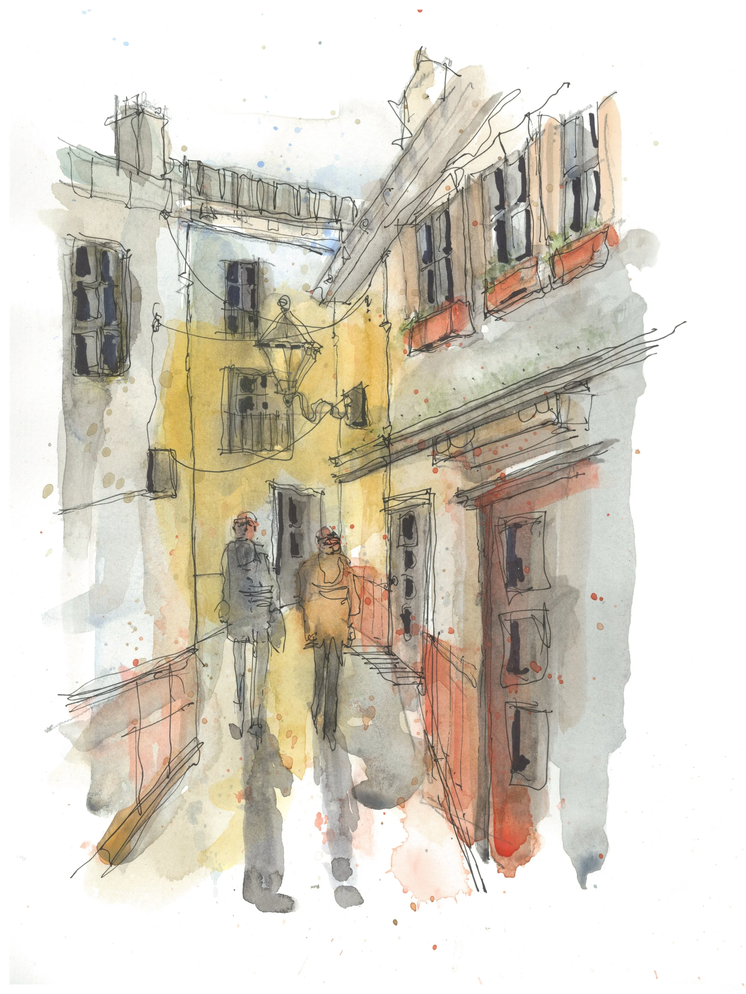 Palermo, Sicily - night time alley