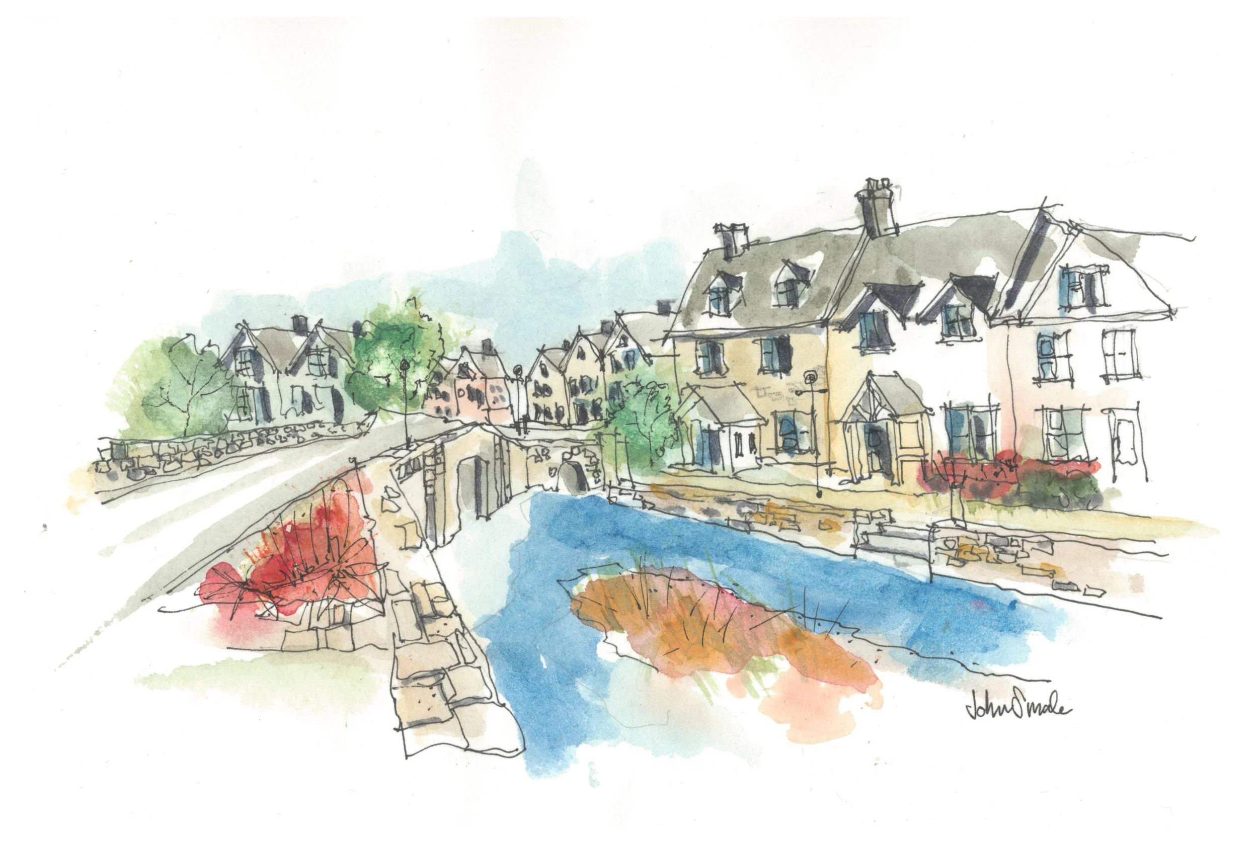 Ireland village canal