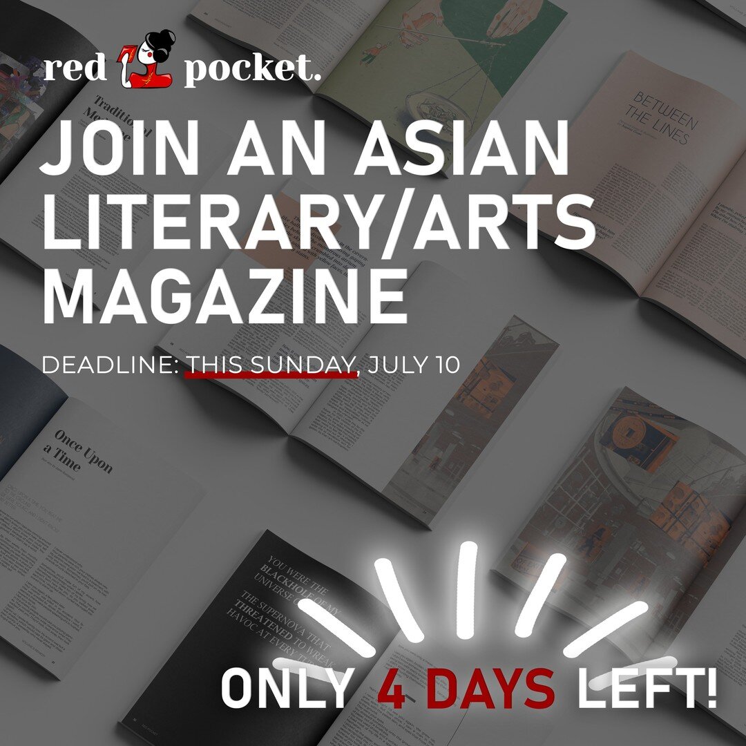 📣 this sunday. this. is. it. LAST CALLS FOR APPLICATIONS, THE DEADLINE THIS SUNDAY!

If you're passionate about issues pertaining to  Asian youth ✊, literature 📚, and 💞 community...

If you want to meet people across the world 🌎 and work with wit