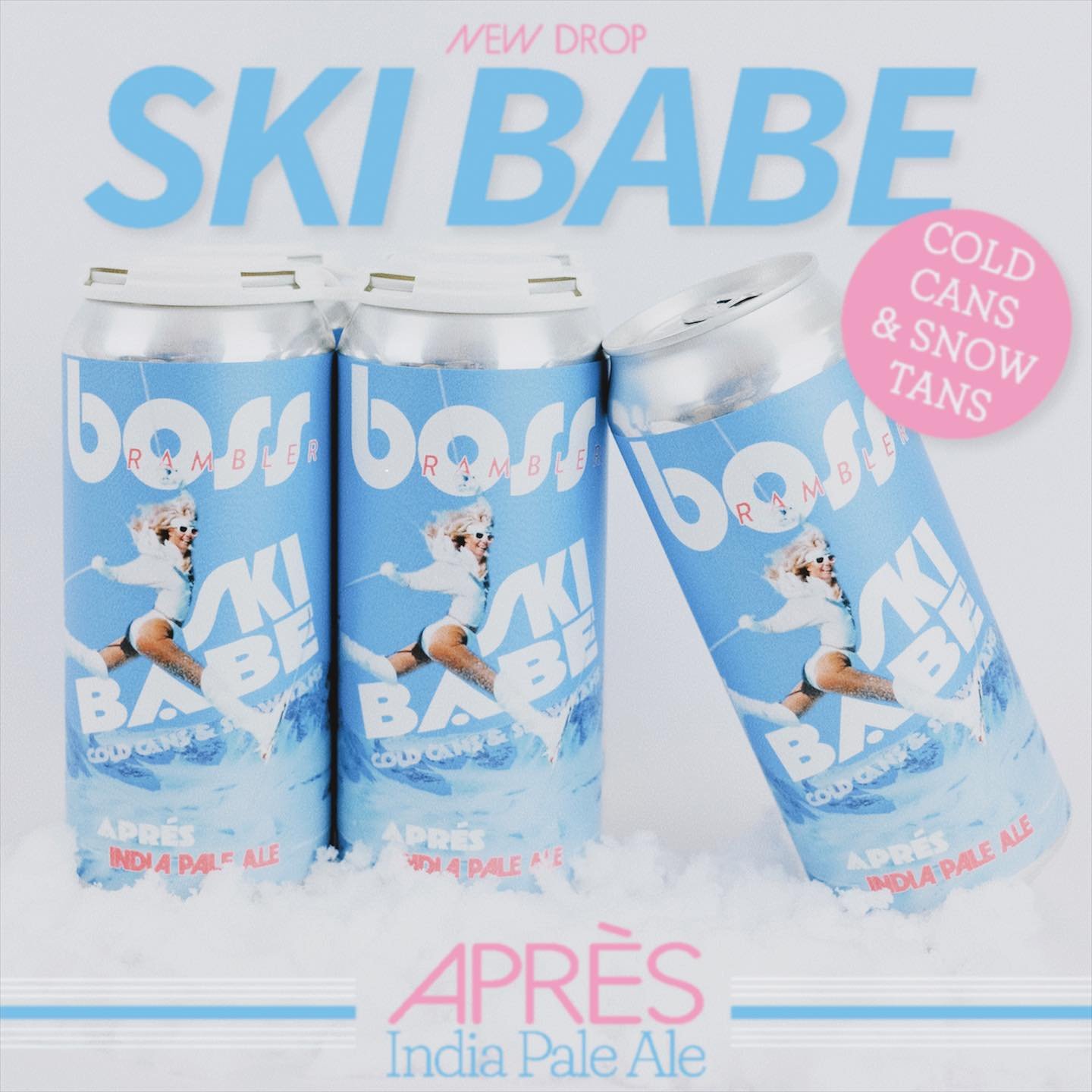 COLD CANS are here! Ya&rsquo;ll have been crushing 𝑺𝑲𝑰 𝑩𝑨𝑩𝑬 draft, and now you can stock your fridge and cooler with the ultimate APR&Eacute;S IPA. CANS ARE NOW STOCKED at The Club, and you can find them at top craft accounts statewide later t