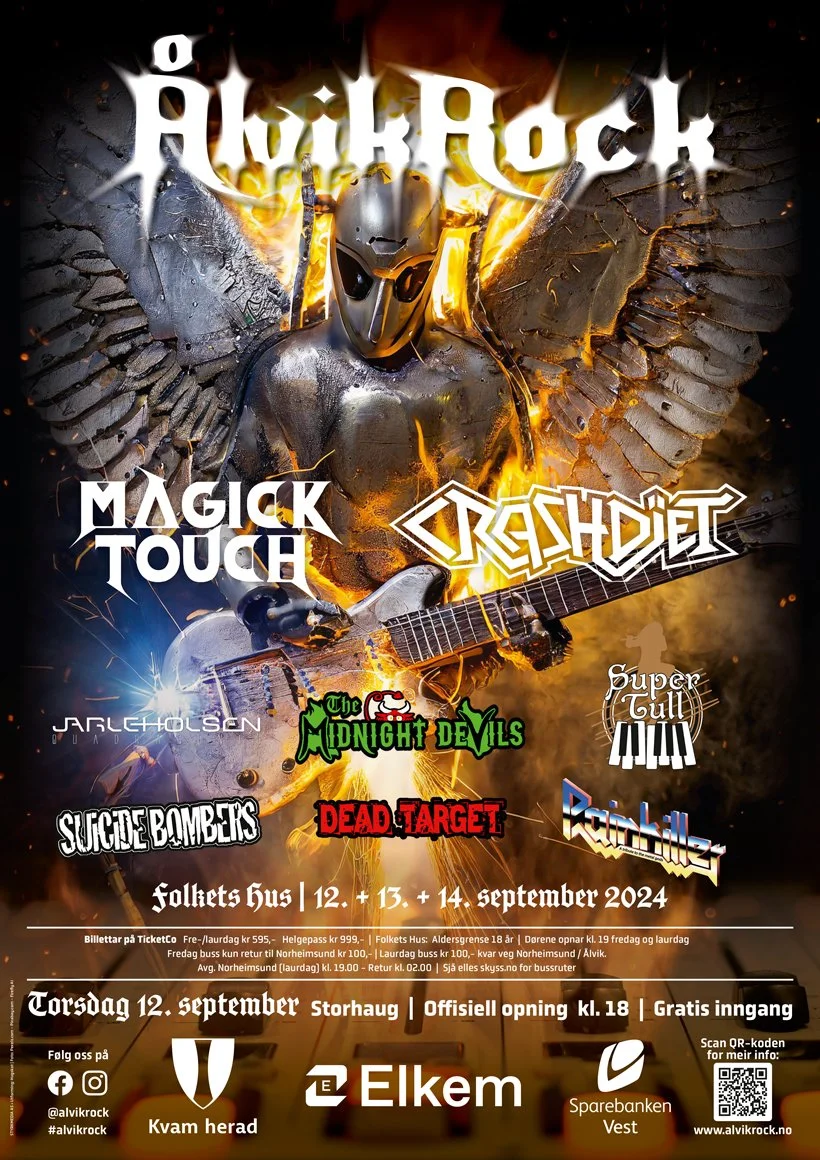 Plakat for ÅlvikRock Festival 2024 er her: