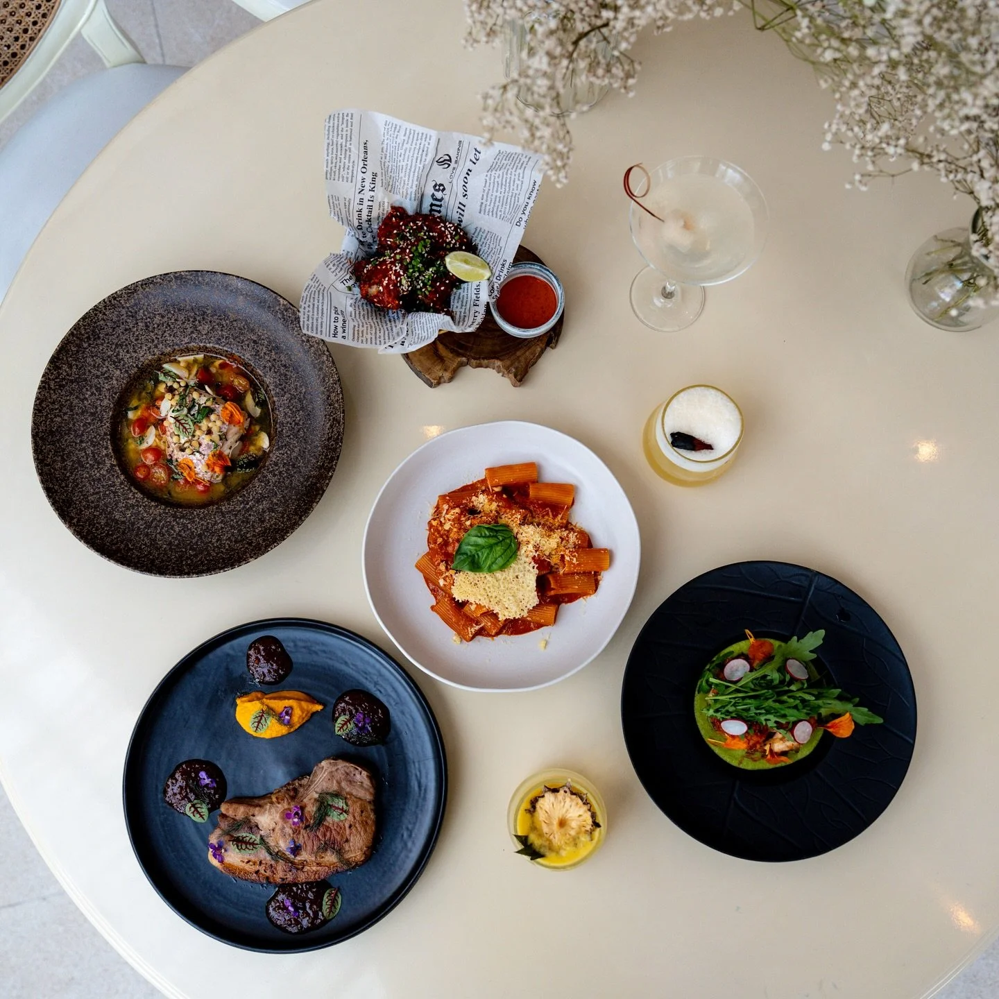 Our Dinner Menu shines when you share. ✨

Listed from the smallest to largest, our dishes are divided into Light bites, Vegetables, Fish, Meat &amp; Game and From the Sugar Refinery. 💫✨#opiabali