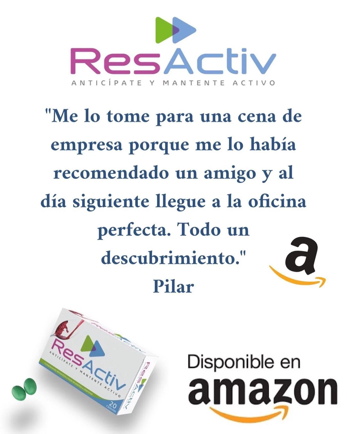 #ResActiv
#Anticípate y #MantenteActivo
#Salud #cardomariano #antioxidantes #vitaminas #productonatural #digestionespesadas #resaca #amazonprime #amazon #cena #cenaempresa #vidasana #vidasaludable #vidasanayactiva