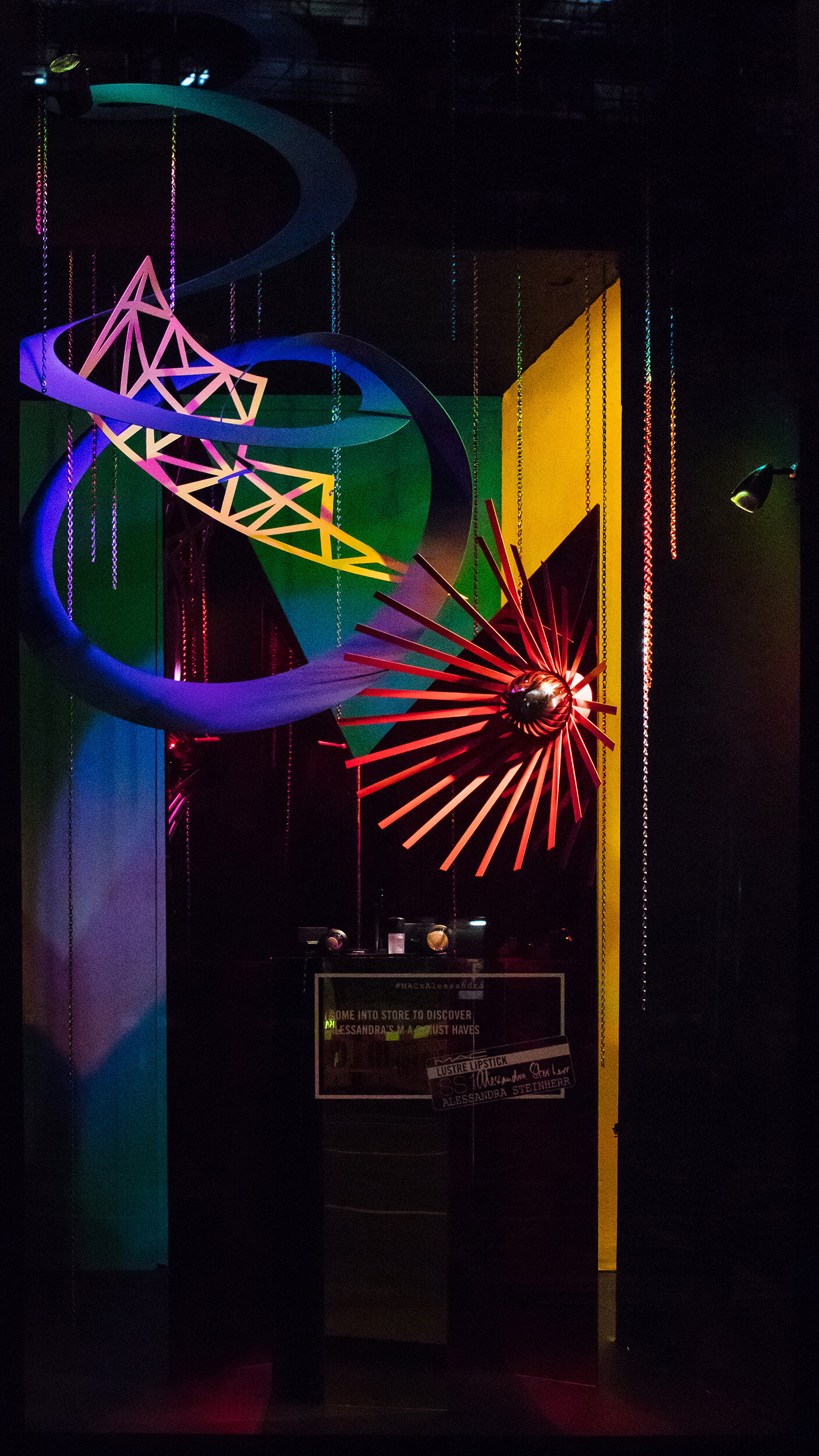contemporary window storefront display art installations sculptures pop colorful Harvey Nichols London