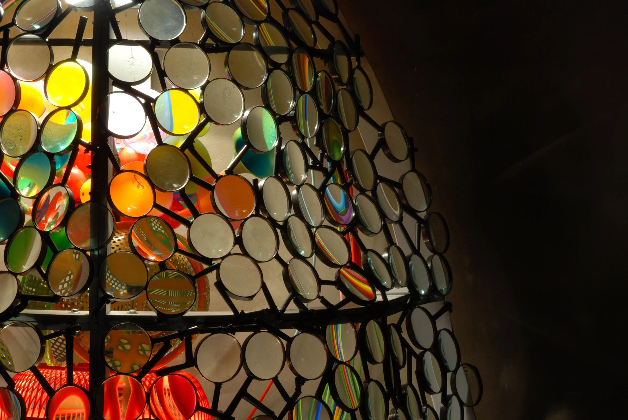 light sculpture abstract art installation dynamic organic wall mixed media transformation commission