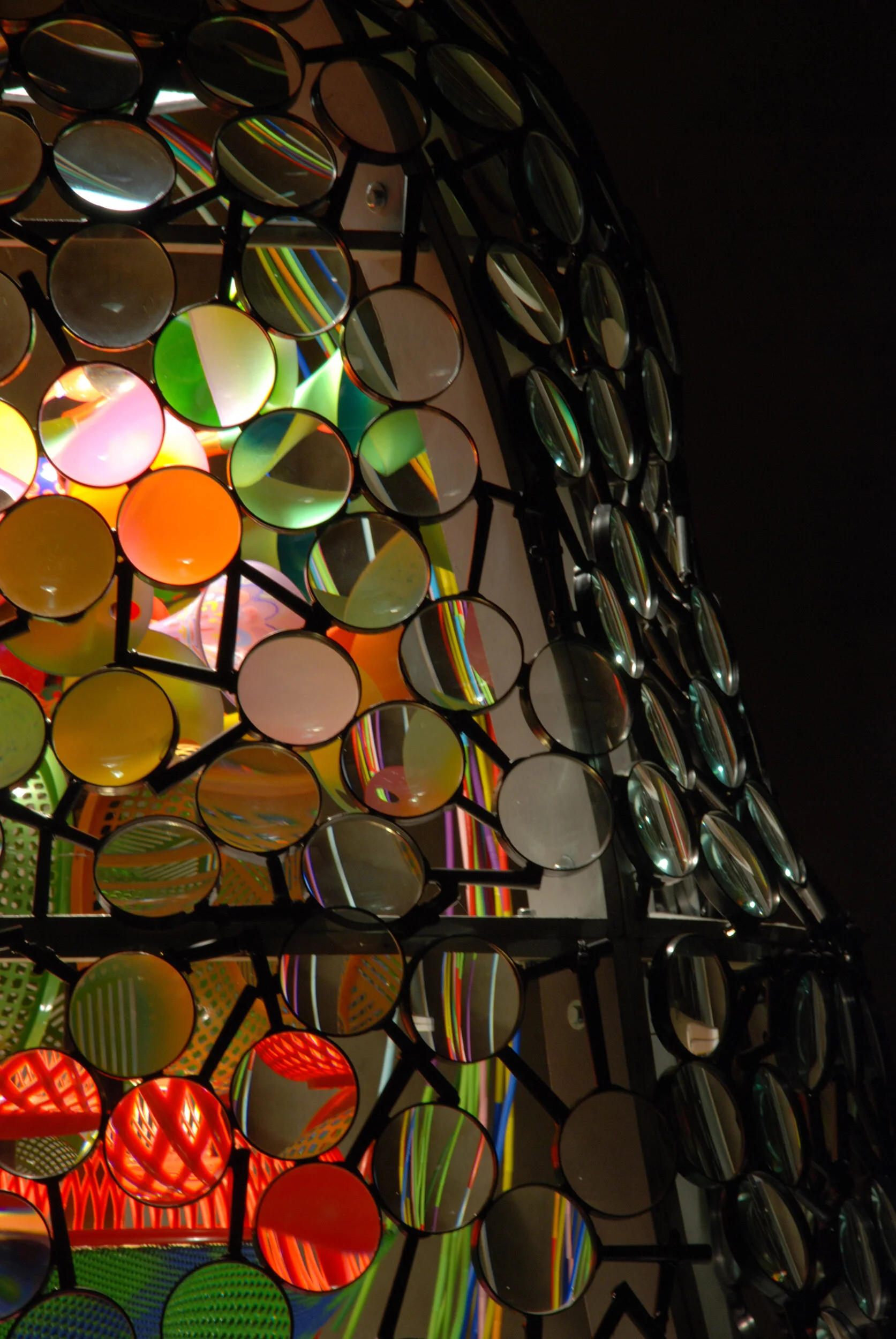 light sculpture abstract art installation dynamic organic wall mixed media transformation commission