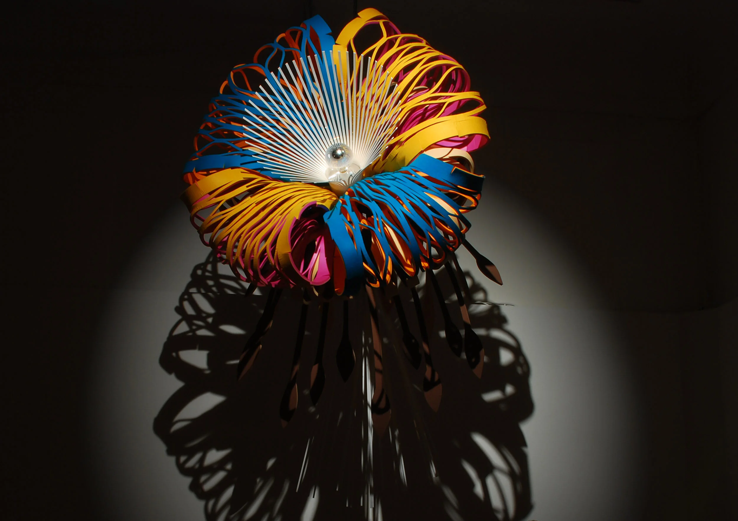 dynamic interactive colorful pop bloom flower art light sculptures installation touring exhibitions