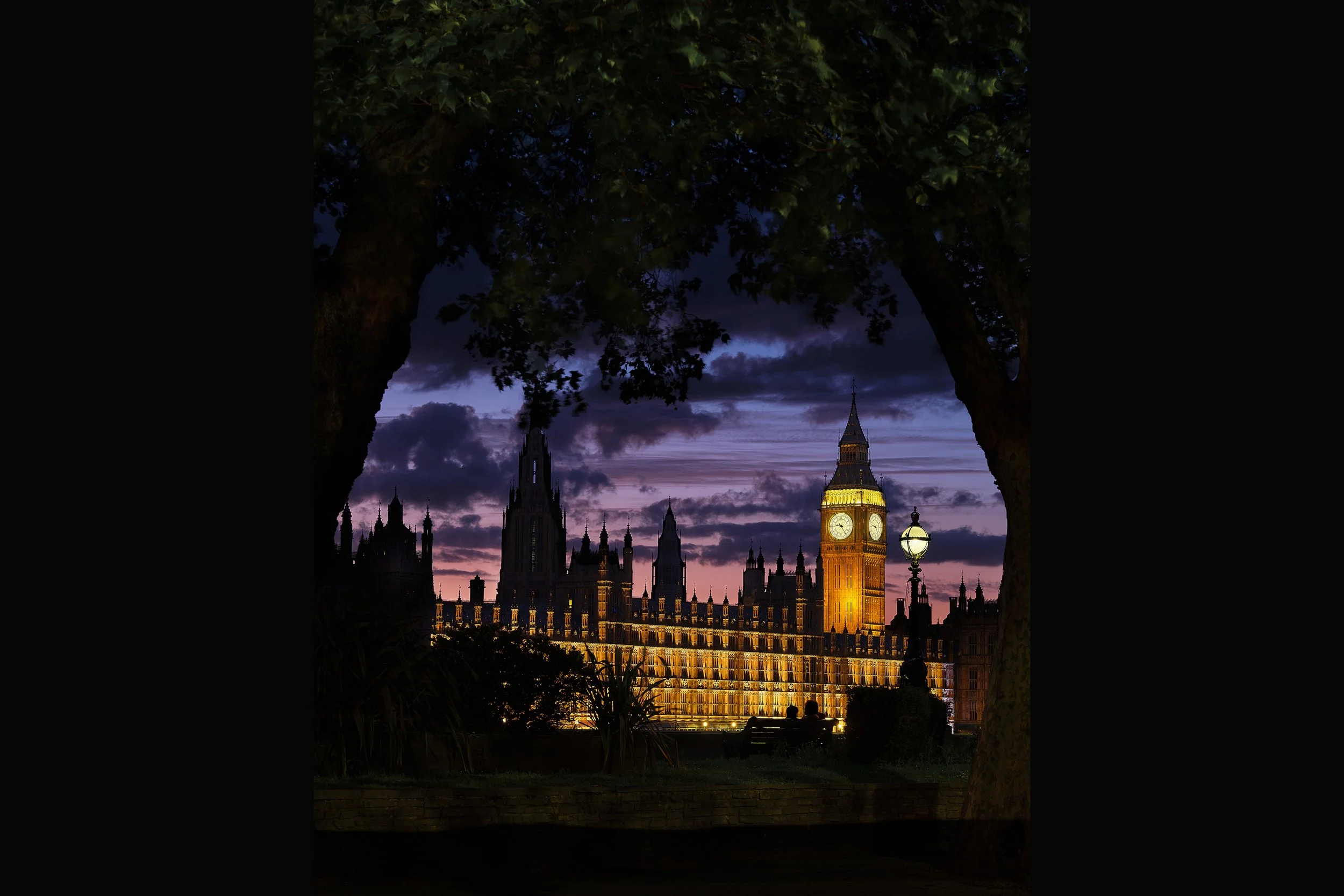 Big Ben with trees