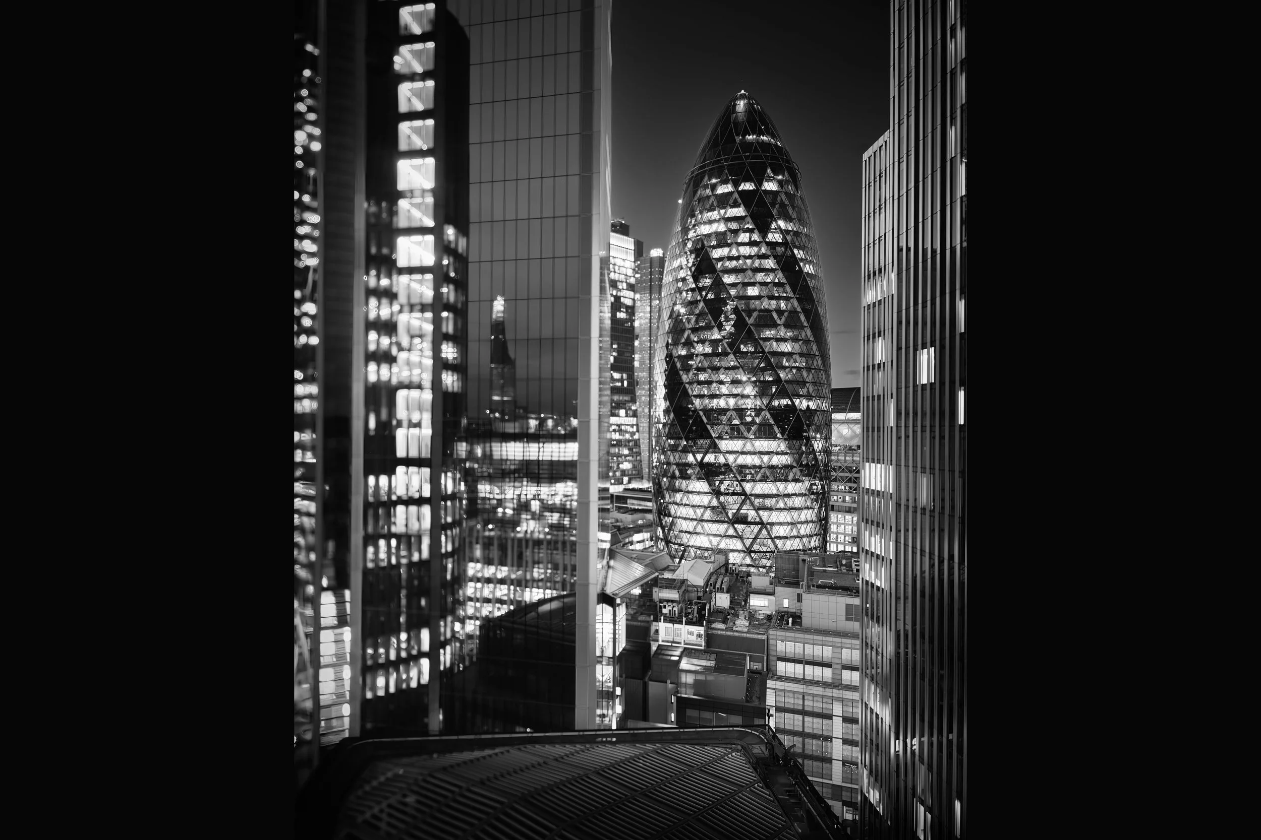 The Gherkin B&W 2