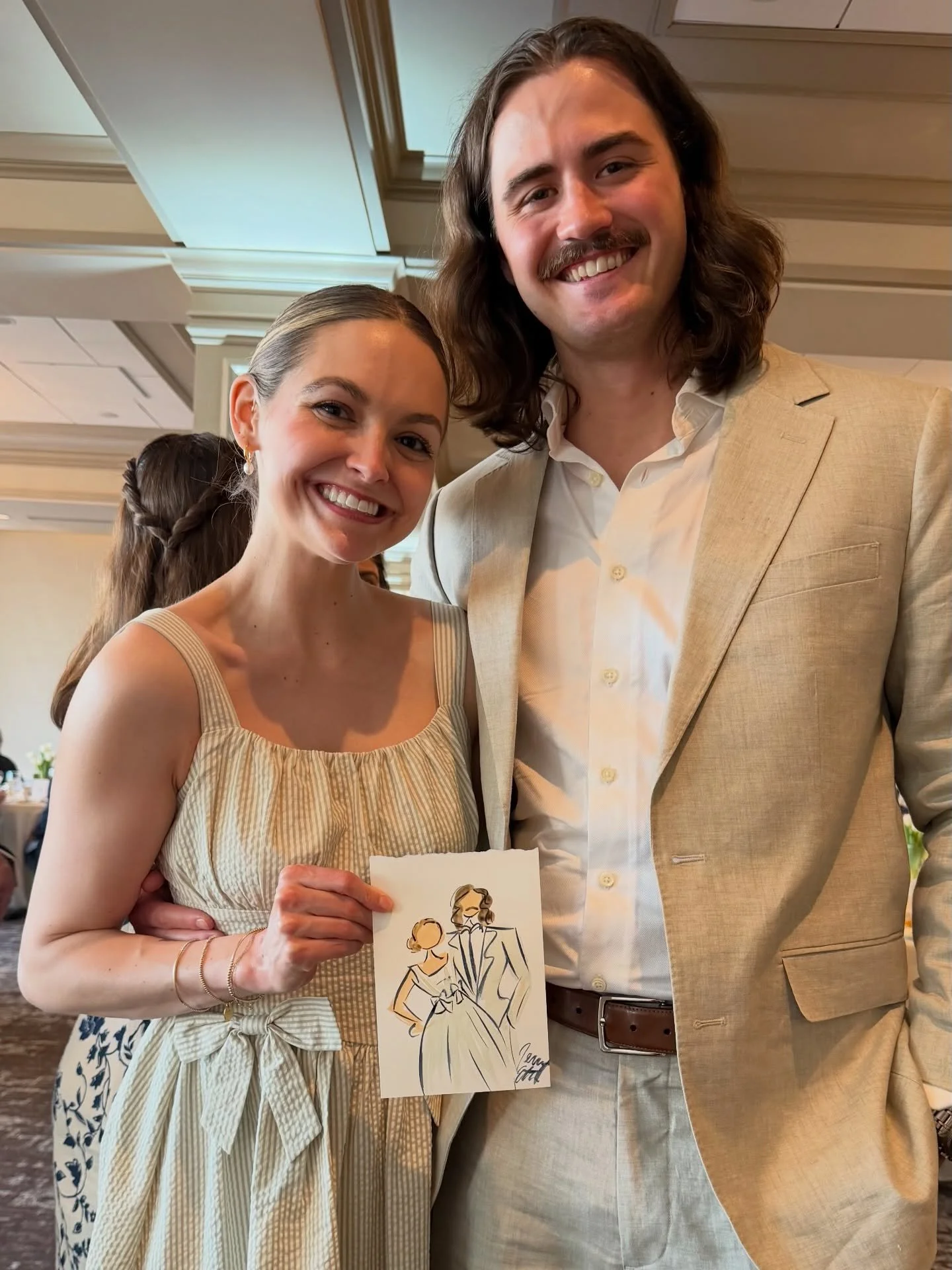 A beautiful couple from this weekend&rsquo;s wedding! 🧡

#livepainter #liveweddingpainter #liveillustraitor #guestportraits #guestportraitsweddings
