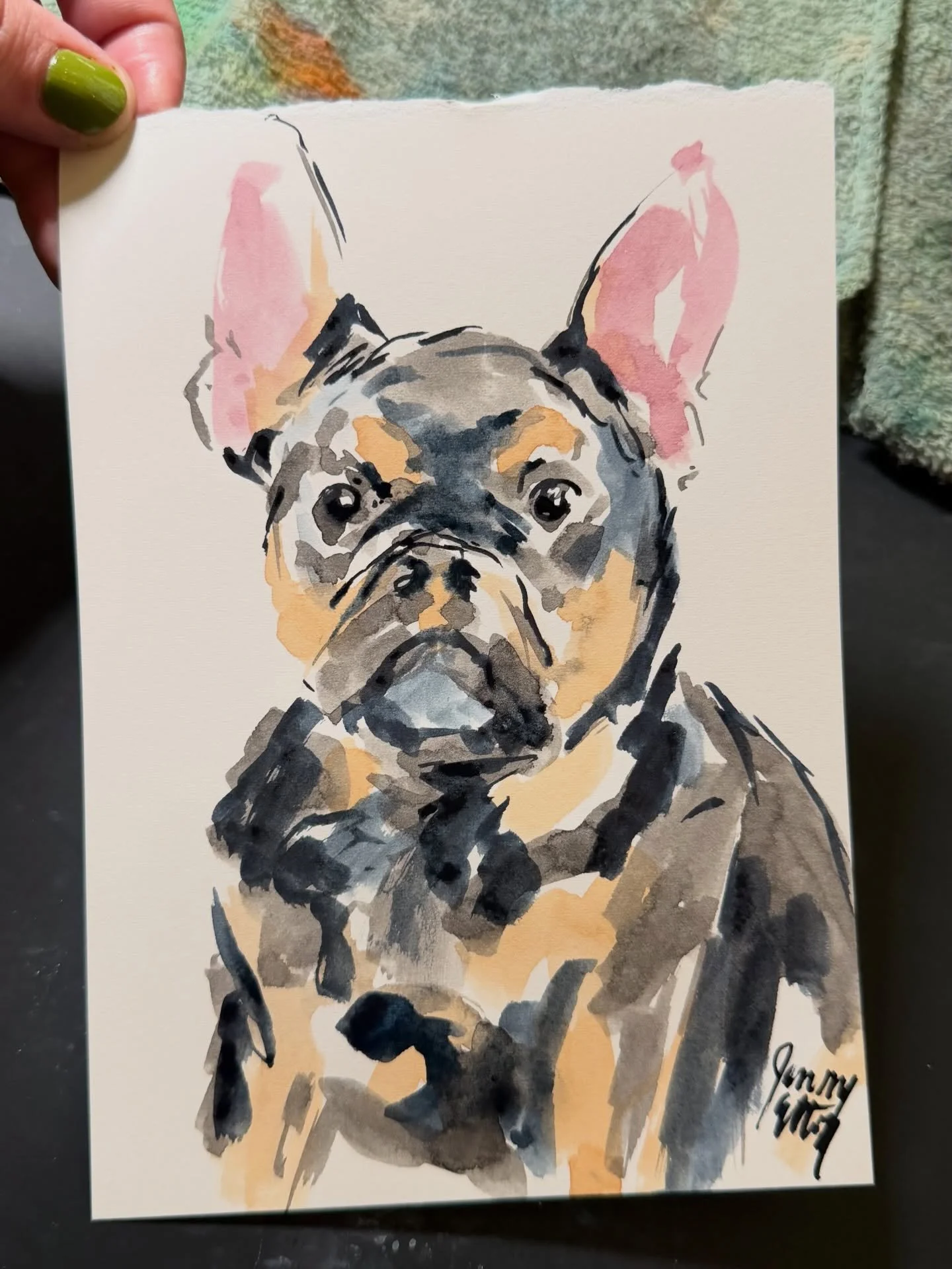 When the line is short and I get asked if I can paint a pet, my answer is heck yes! 😍 And actually, the first few times I ever did drawings do guests at events, I did pet portraits for a baby shower and a company Christmas party! They were SO fun! D