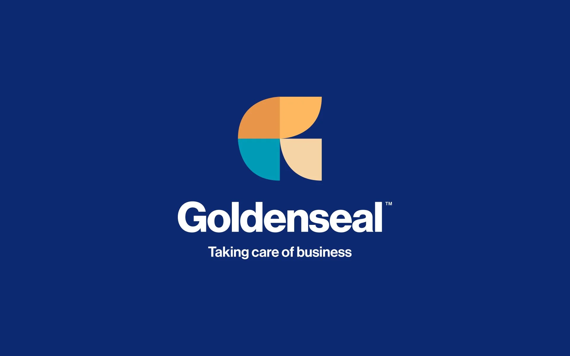 Goldenseal logo and visual identity design for resilience SaaS platform