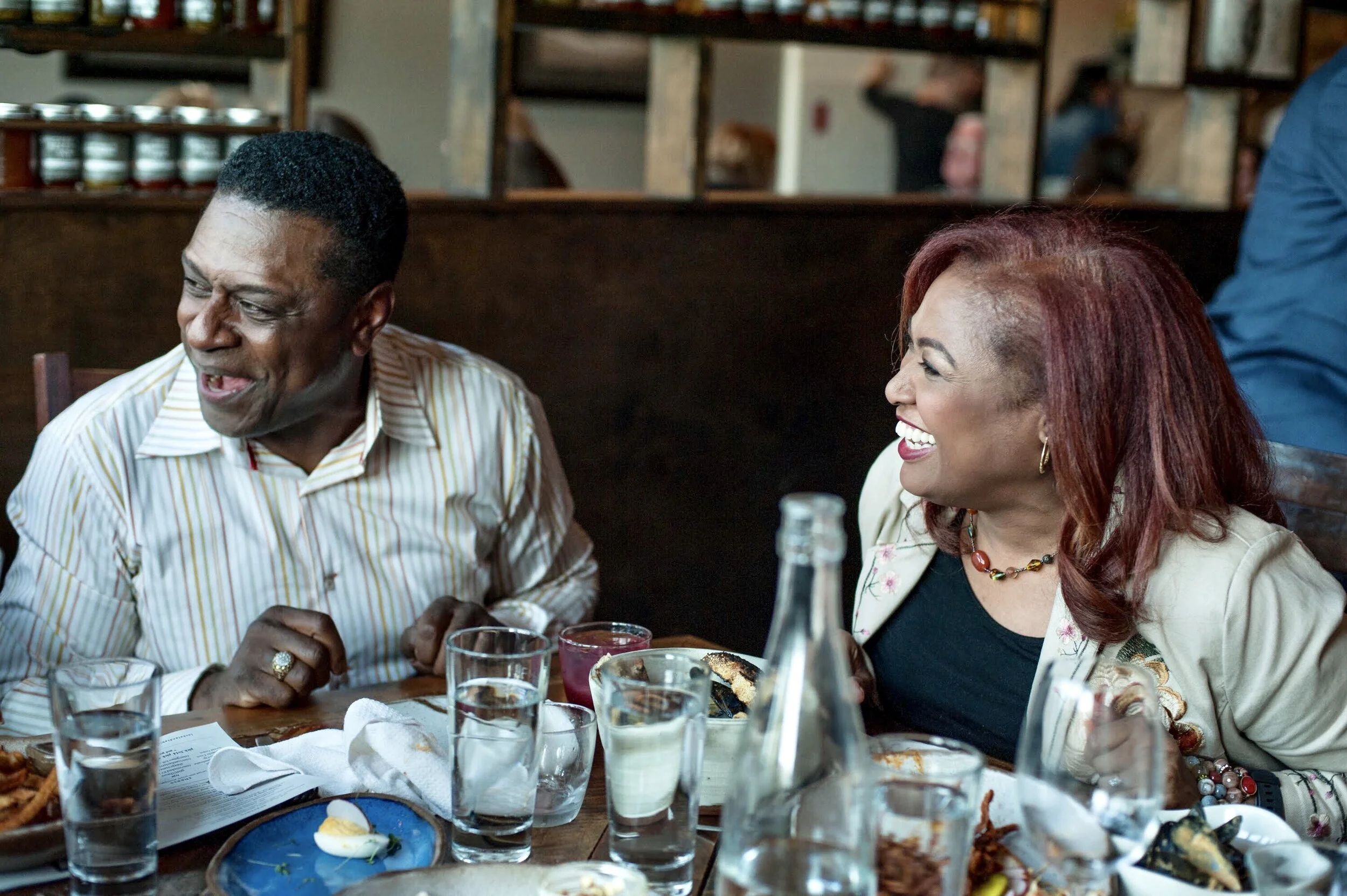 Patrons of James Beard Nominated East Nashville restaurant, Lockeland Table, smiling and having a good time.