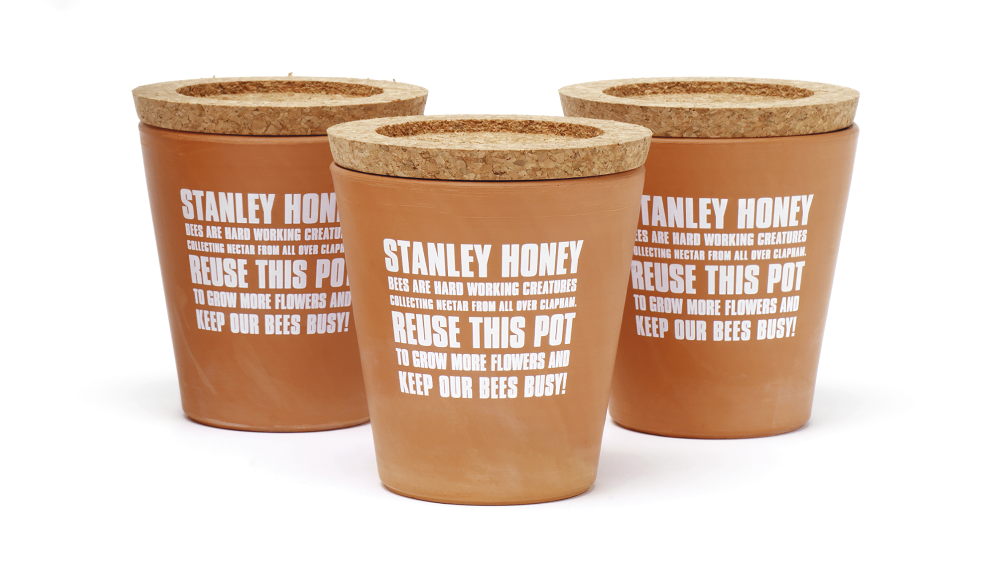 Stanley Honey packaging pots