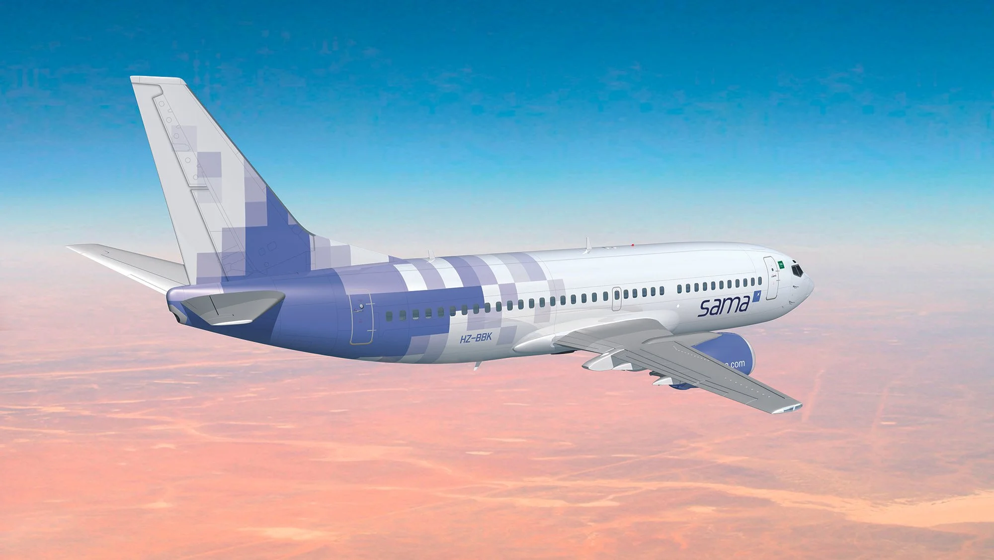 Sama Airways plane livery