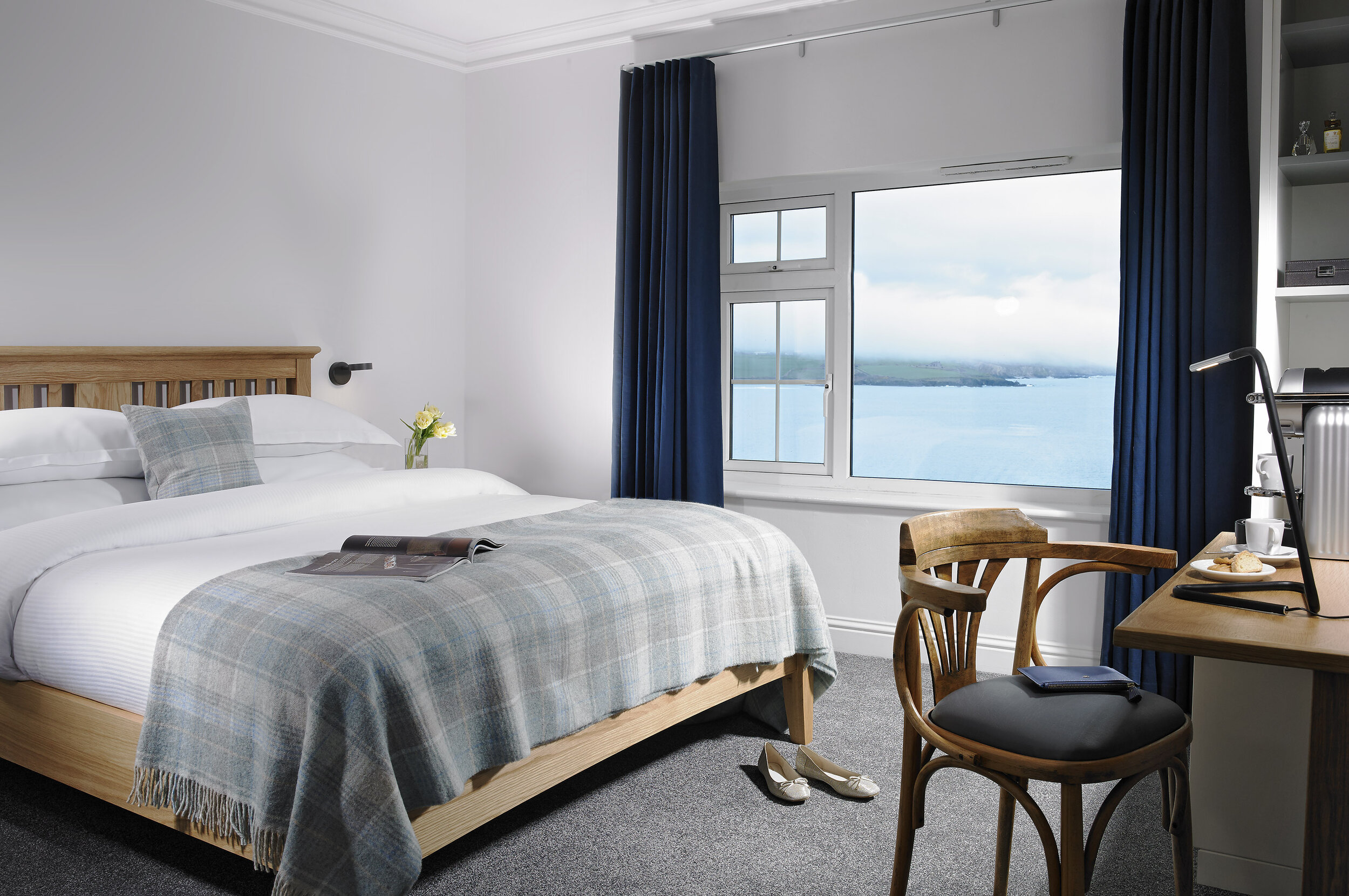 OCEANVIEW ROOMFROM €229These well-appointed and contemporary rooms have a view of the Wild Atlantic Way coastline. Each with individual character they vary in shape, size and aspect set in the original house.