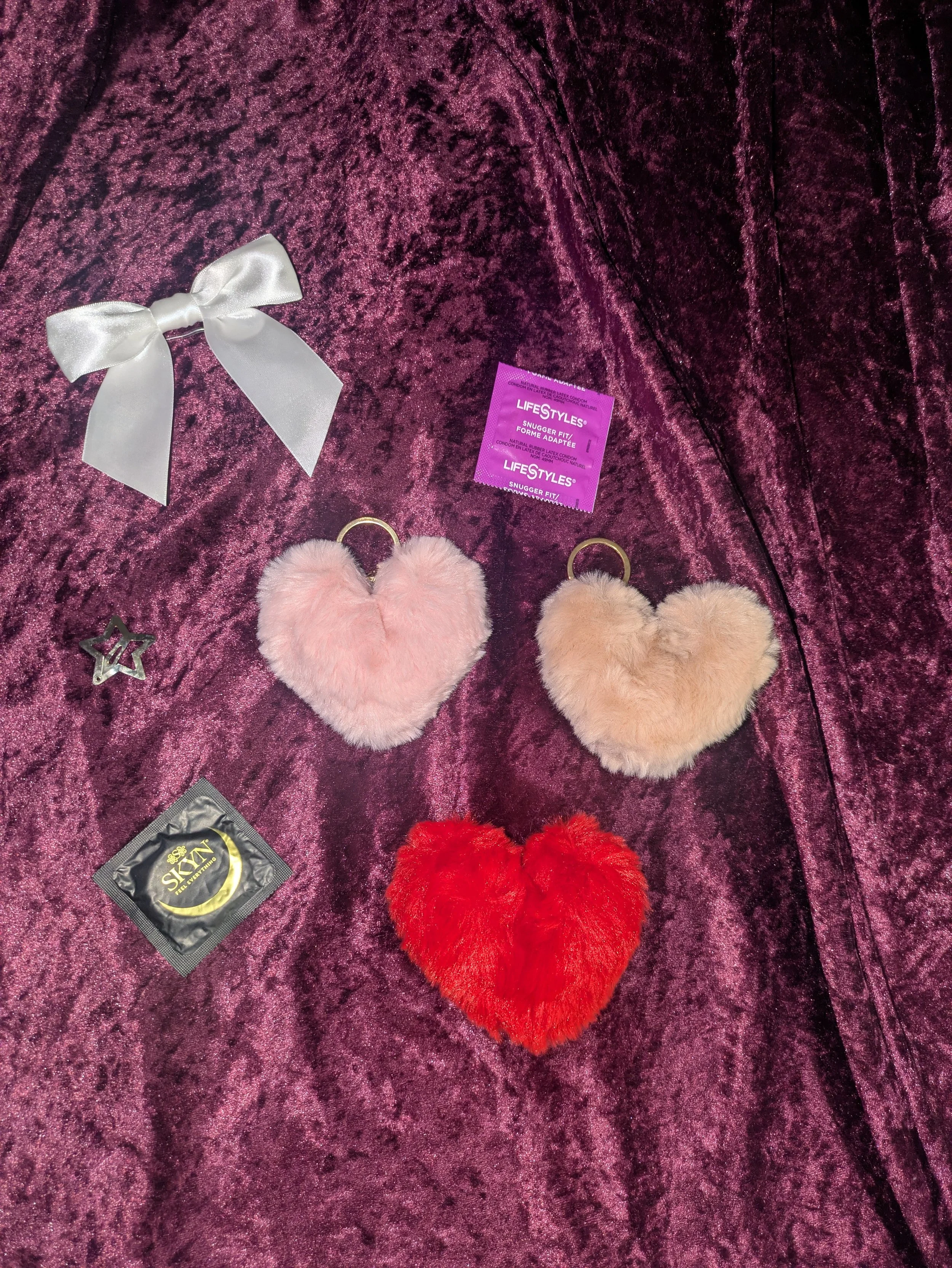 Fuzzy Heart Keychain (small)